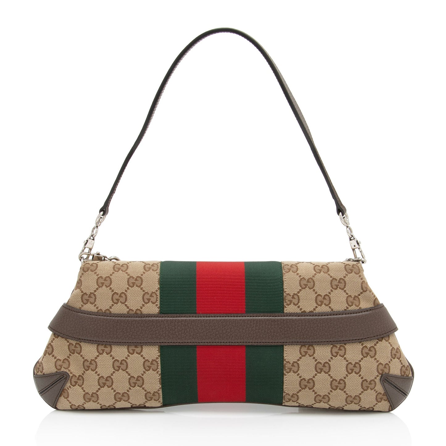 Gucci Nylon Chain Leather Shoulder Bag