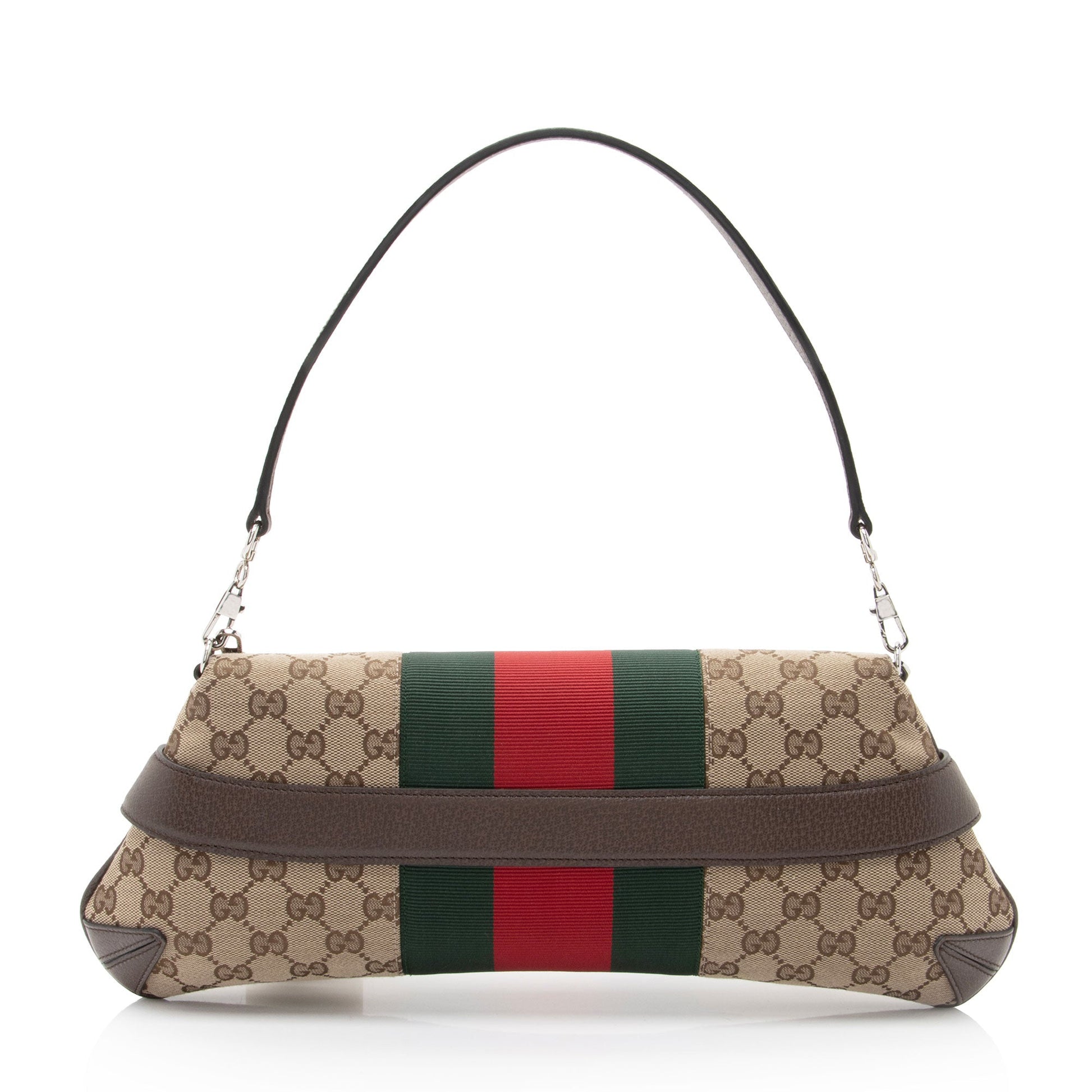 Gucci GG Supreme Horsebit Web Chain Shoulder Bag