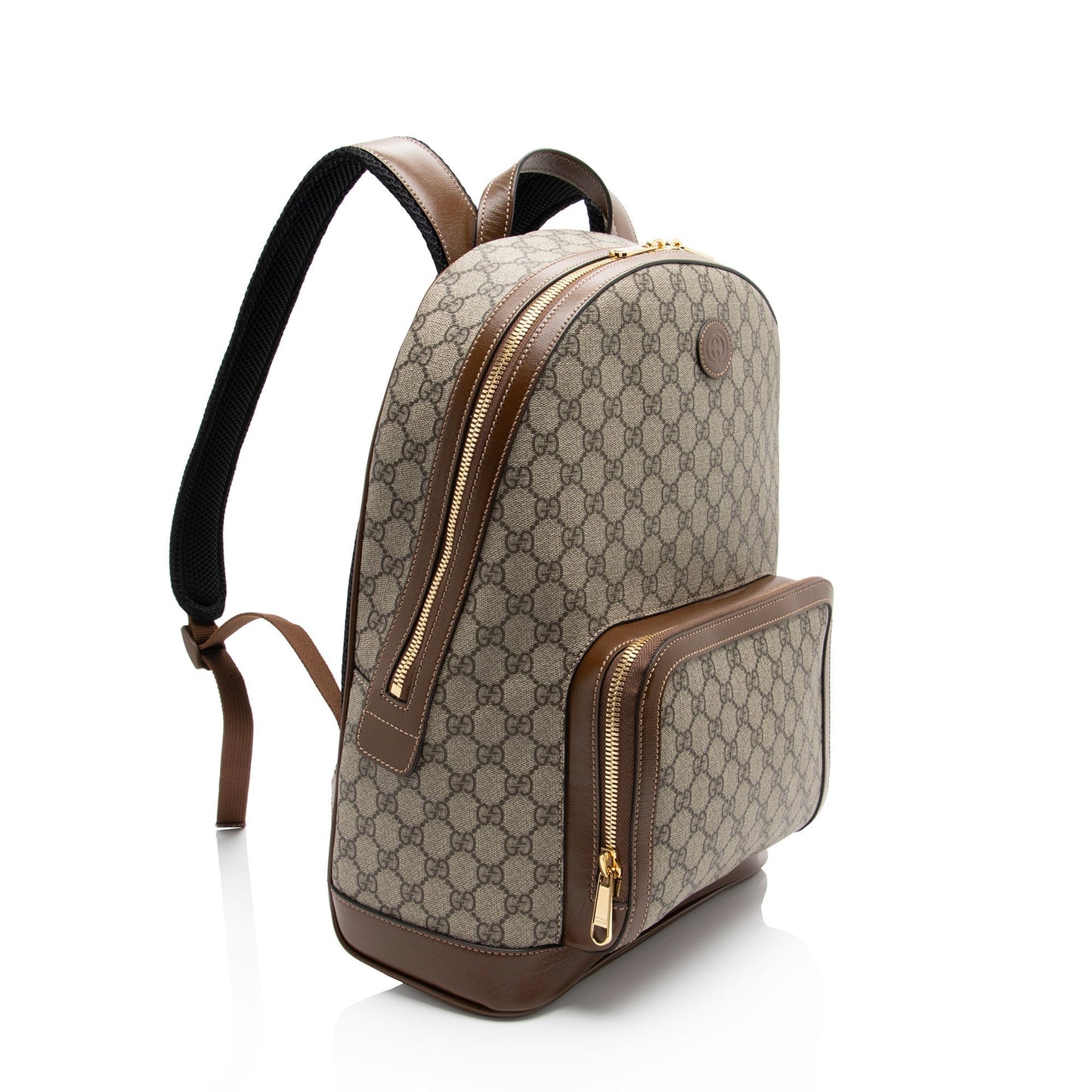 Gucci Nylon Leather Canvas Shoulder Bag