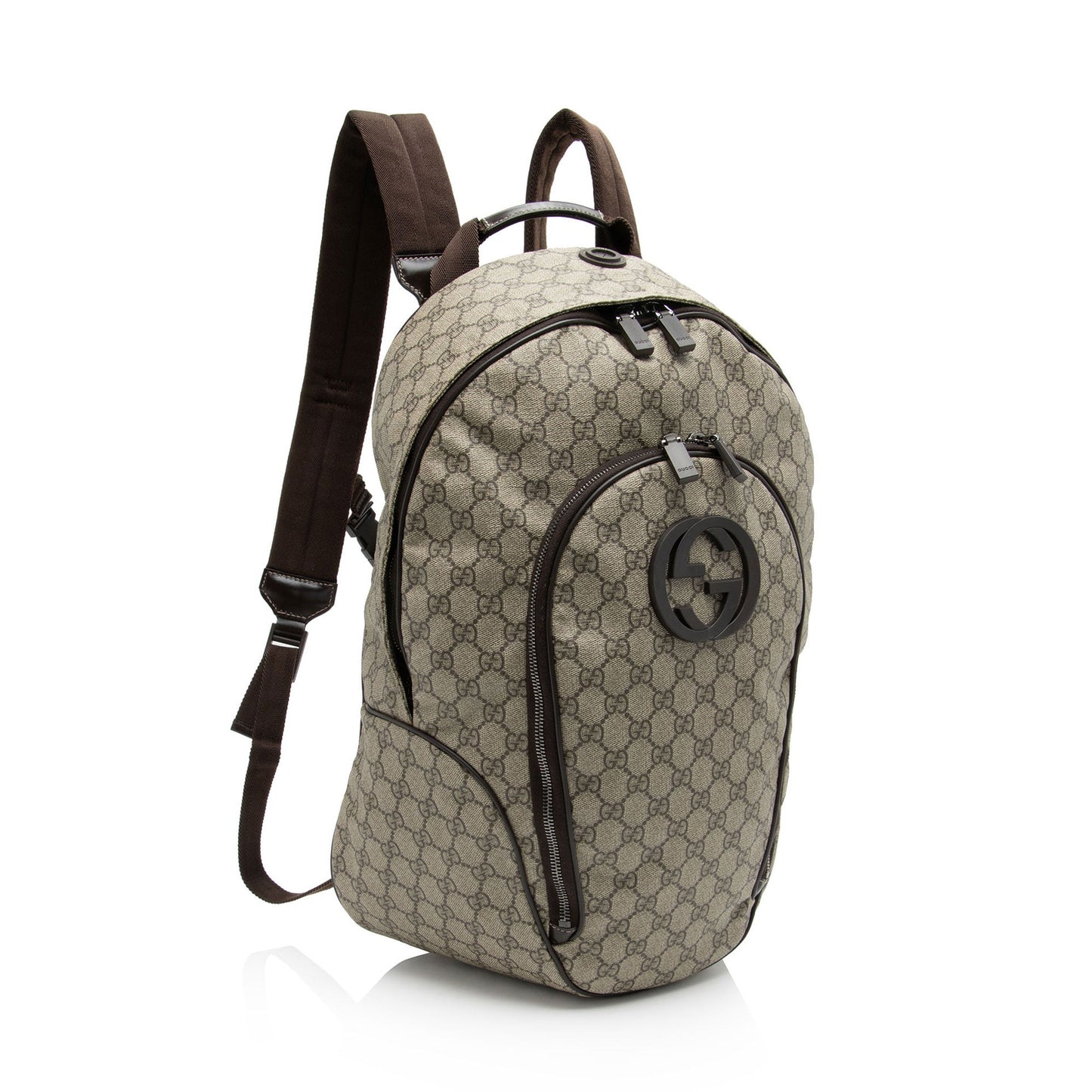 Gucci Nylon Leather Canvas Shoulder Bag