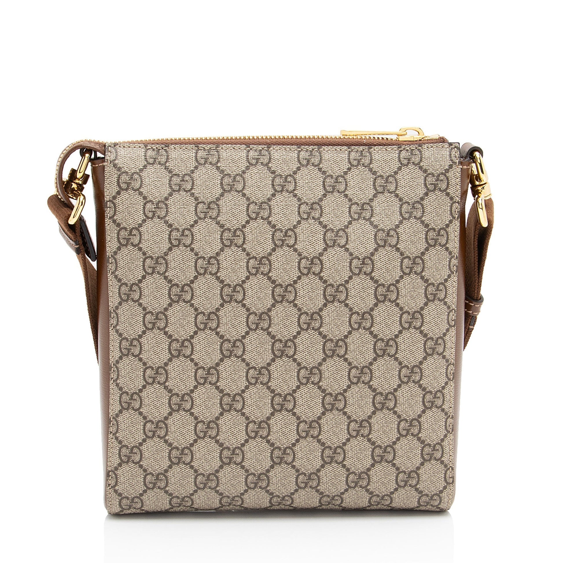 Gucci Nylon Leather Canvas Shoulder Bag