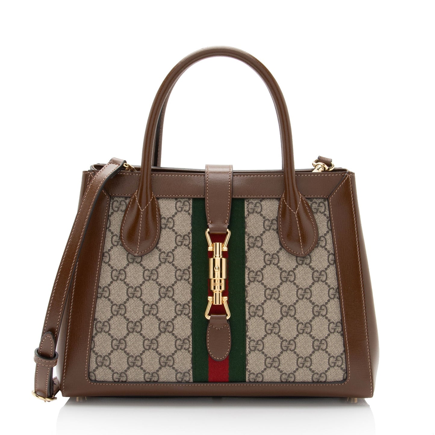 Gucci Nylon Leather Canvas Tote