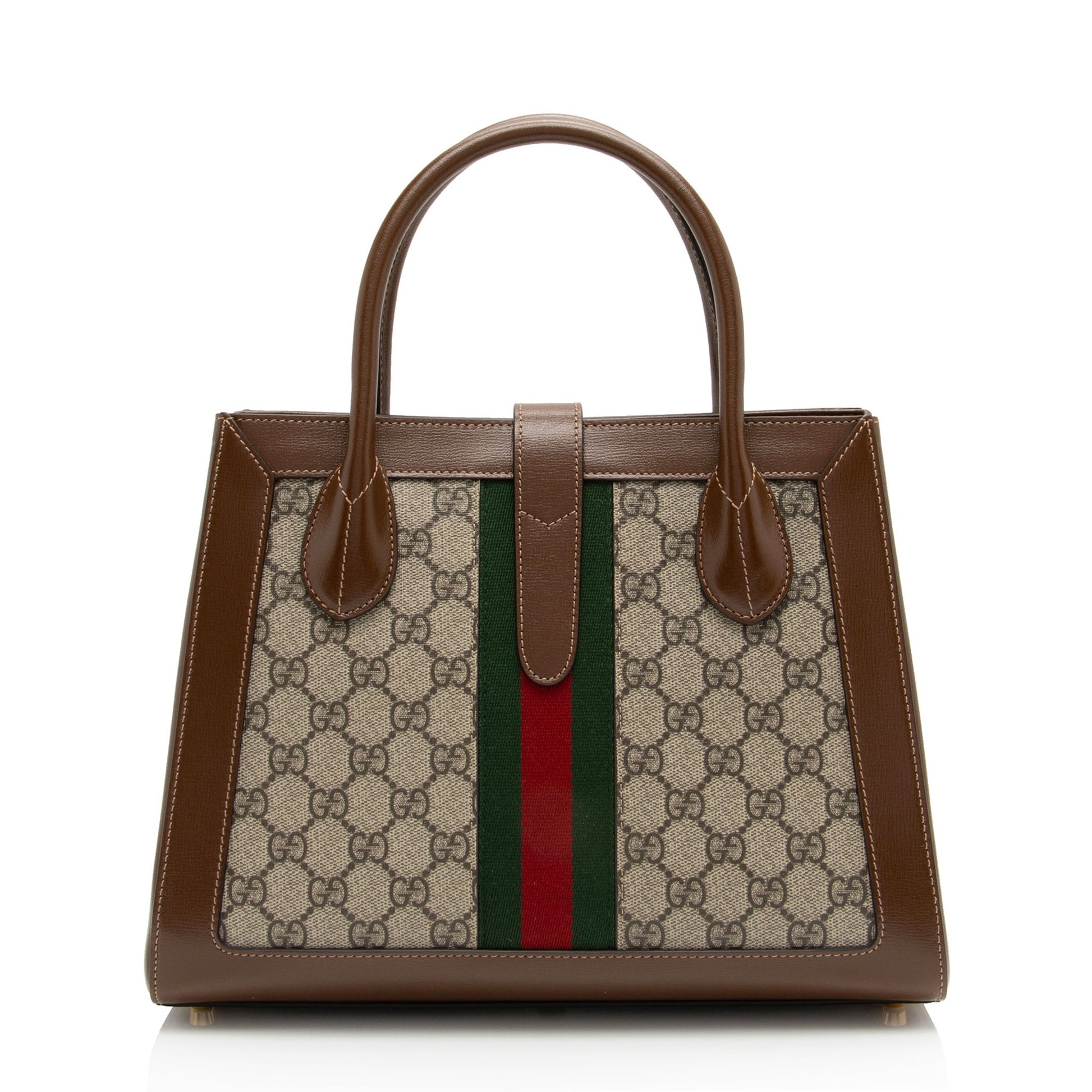 Gucci Nylon Leather Canvas Tote