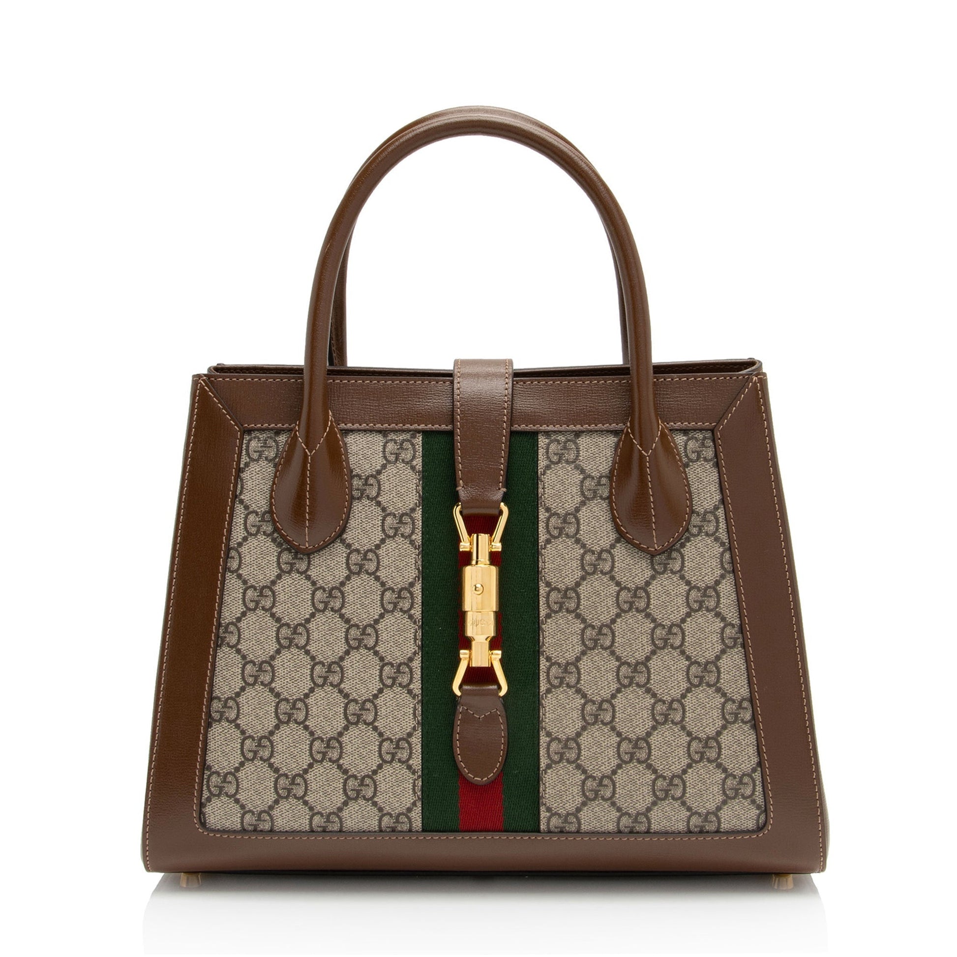 Gucci Nylon Leather Canvas Tote