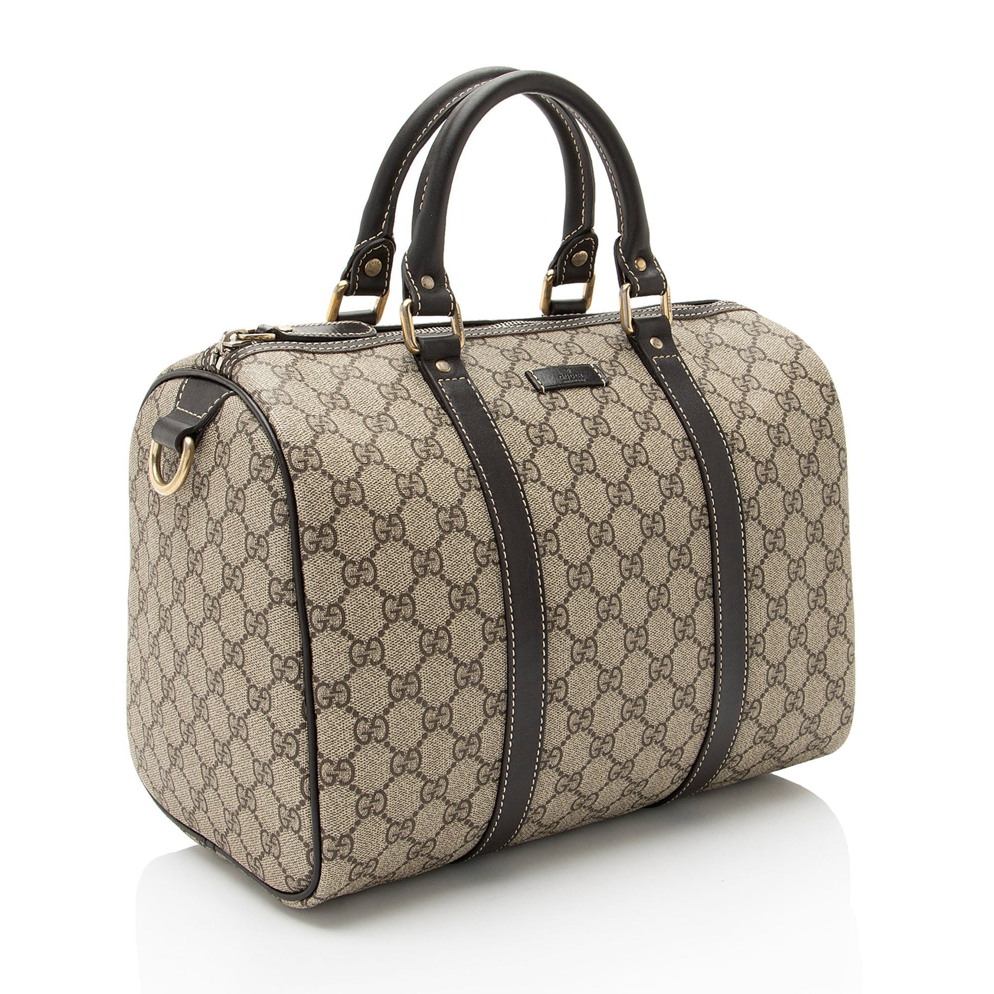 Gucci Leather Canvas Handbag