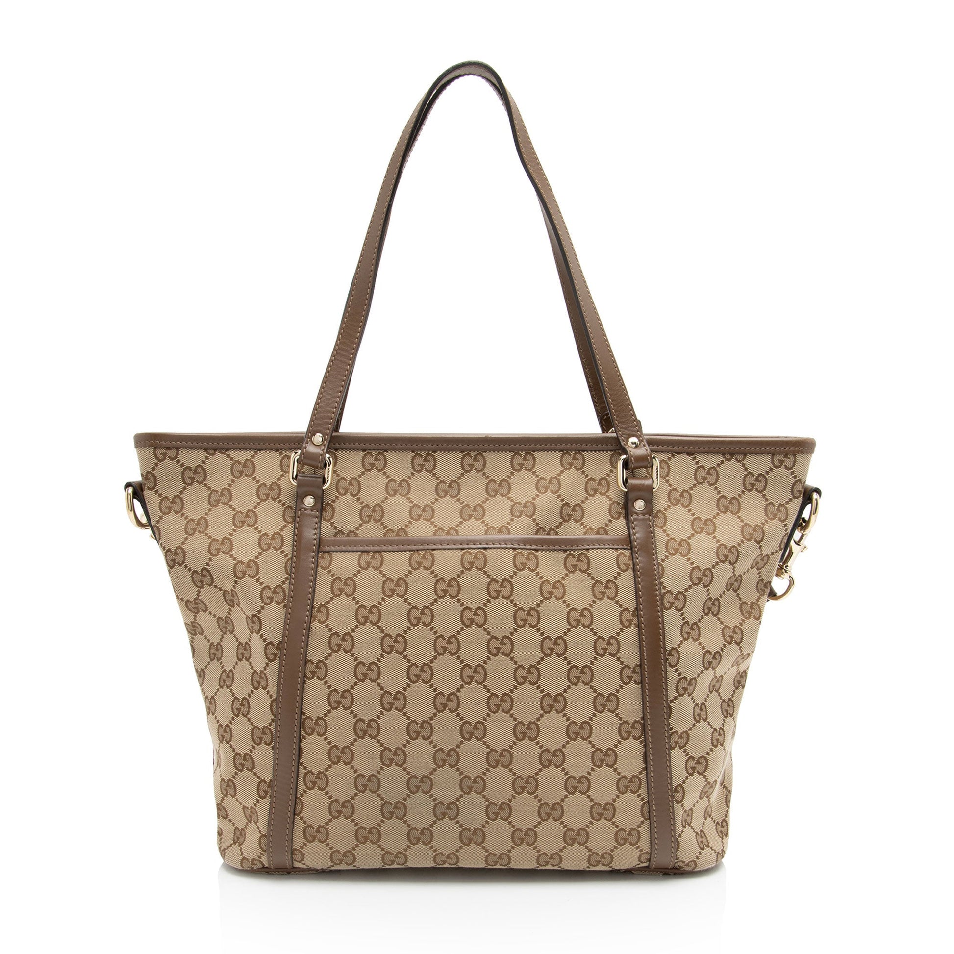 Gucci Leather Canvas Tote