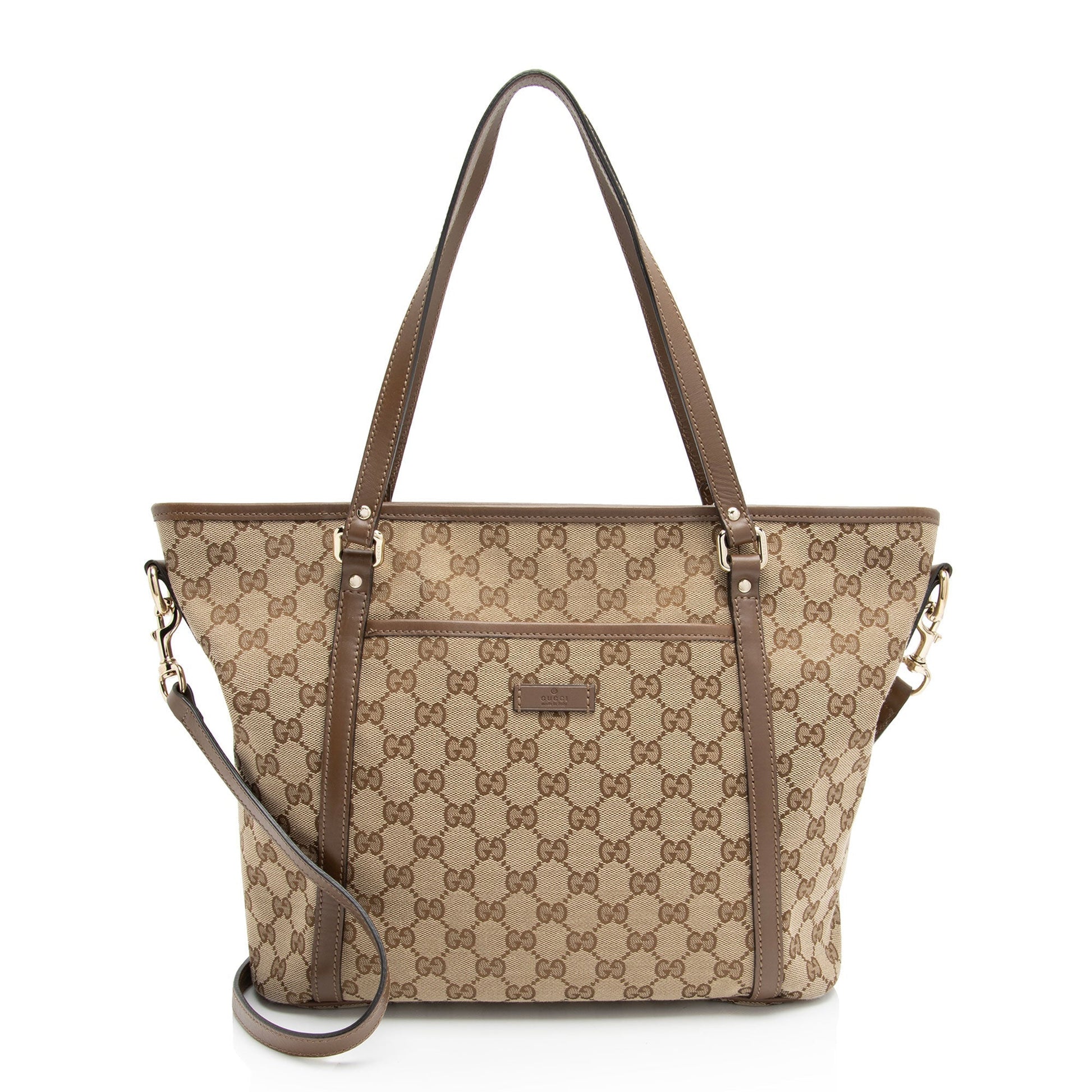 Gucci Leather Canvas Tote
