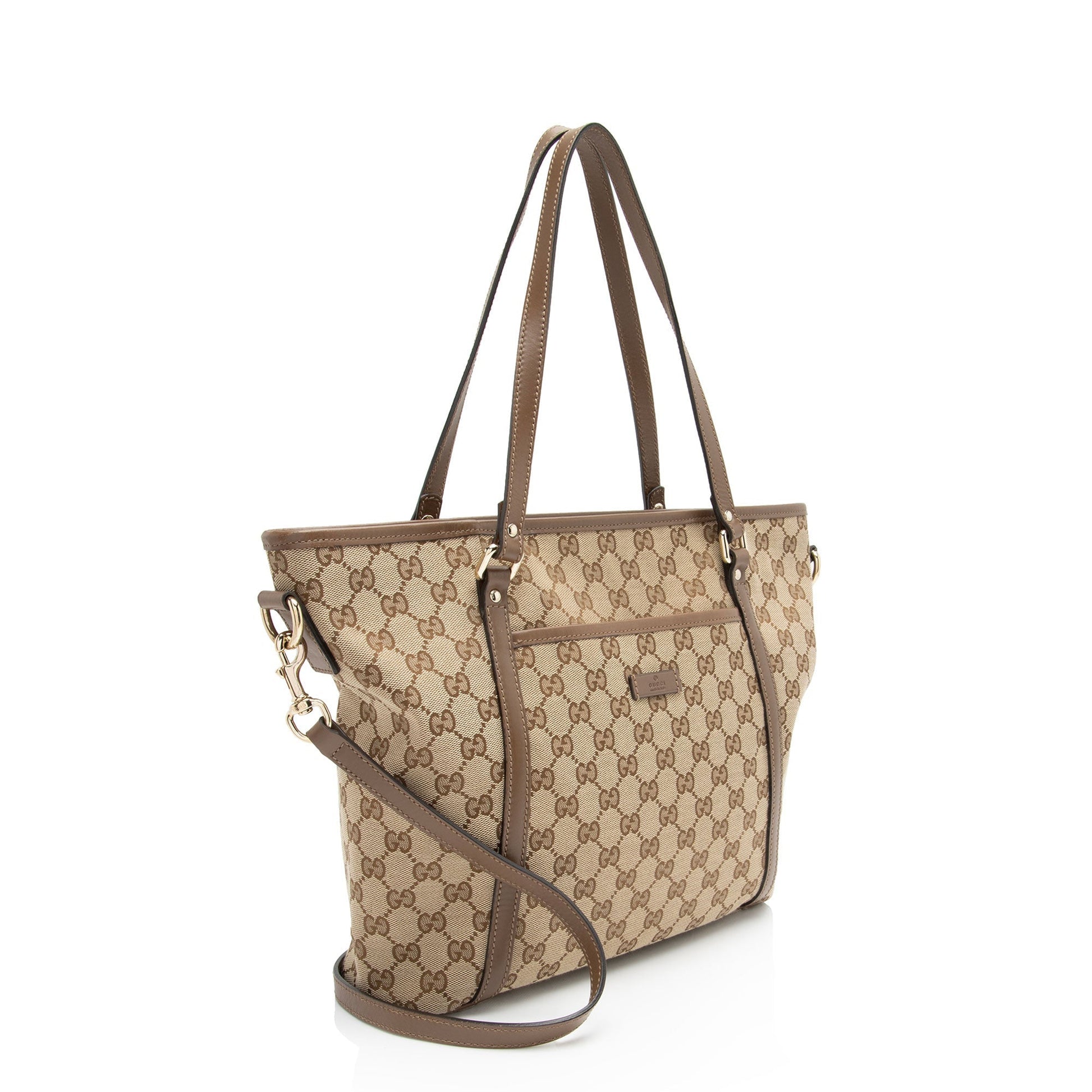 Gucci Leather Canvas Tote