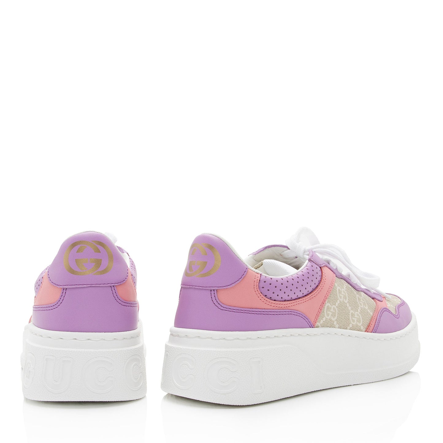 Gucci GG Supreme Leather Interlocking G Chunky Sneakers - Size 9.5 / 39.5 (SHF-qJS3uj)