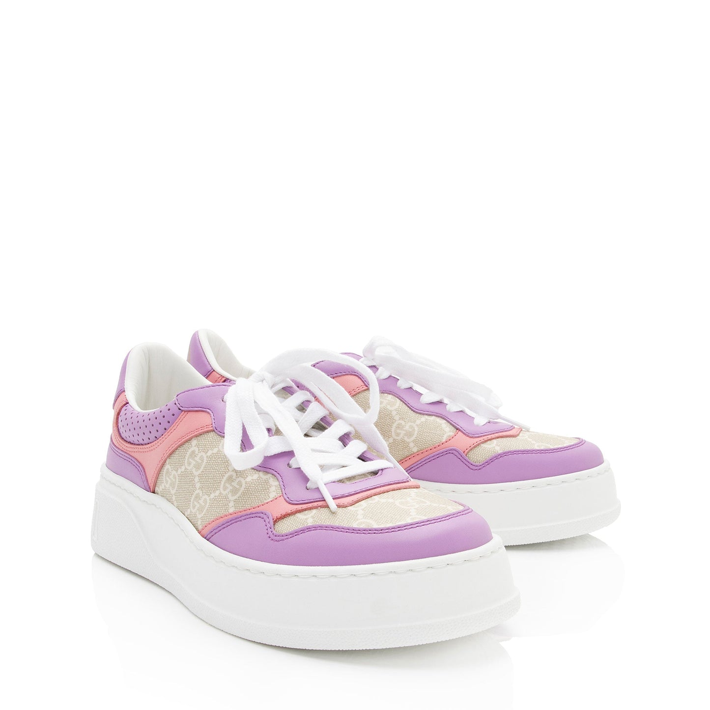 Gucci GG Supreme Leather Interlocking G Chunky Sneakers - Size 9.5 / 39.5 (SHF-qJS3uj)