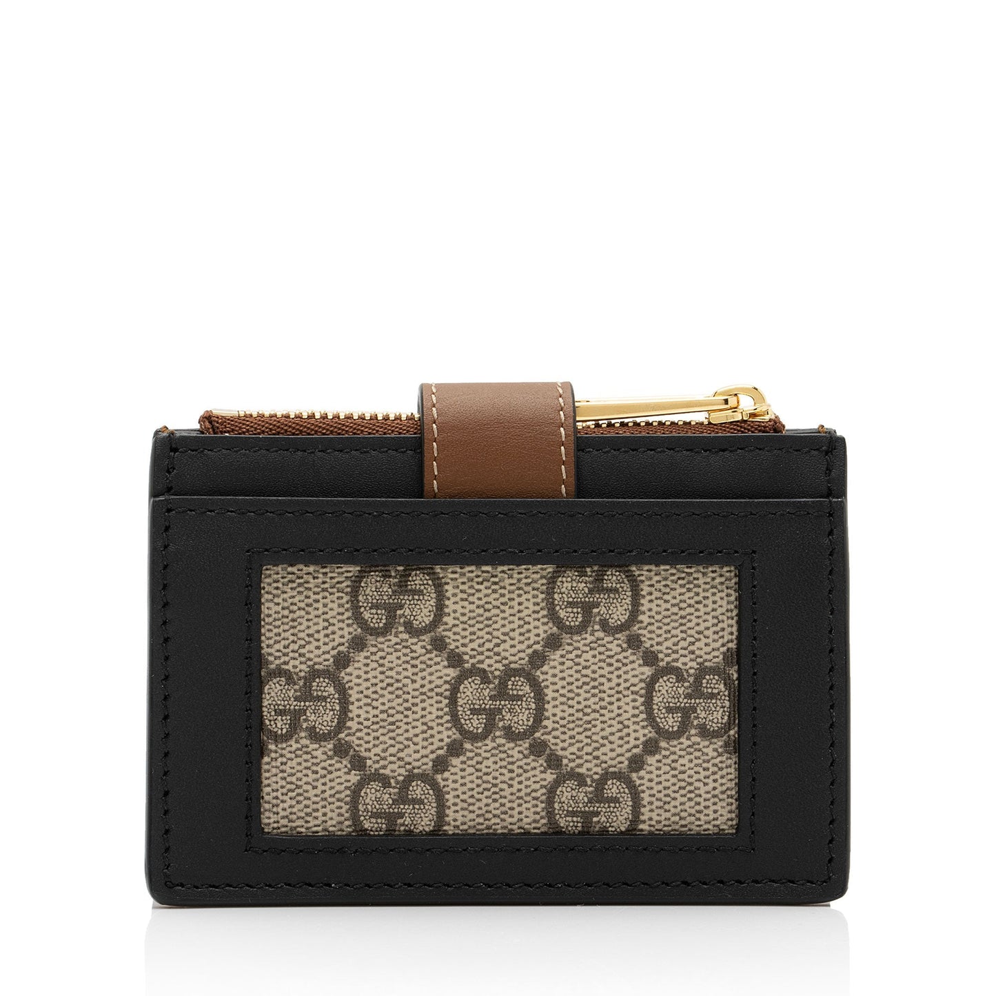 Gucci GG Supreme Leather Padlock Card Case Wallet (SHF-LgCvRN)