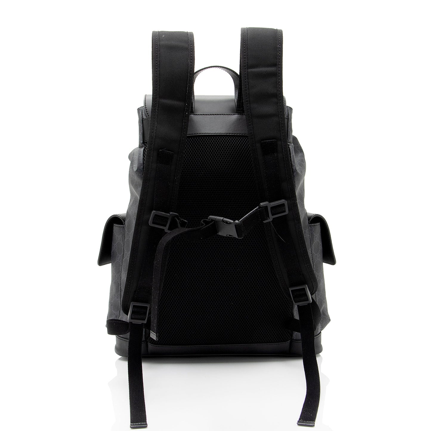 Gucci Nylon Leather Canvas Shoulder Bag