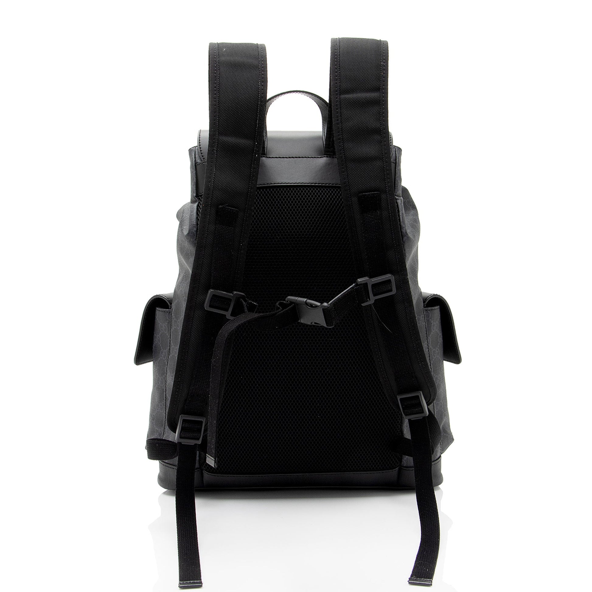 Gucci Nylon Leather Canvas Shoulder Bag