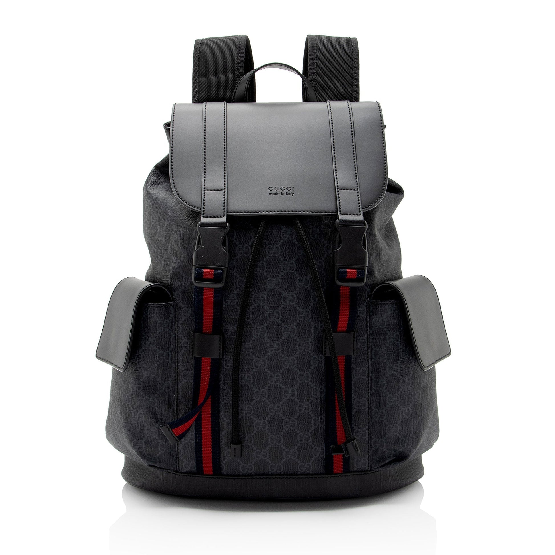 Gucci Nylon Leather Canvas Shoulder Bag
