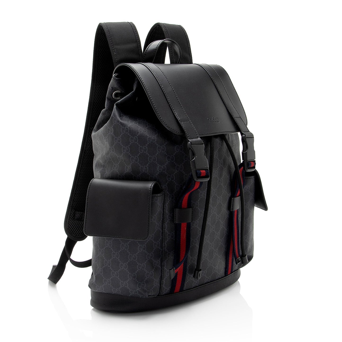 Gucci Nylon Leather Canvas Shoulder Bag