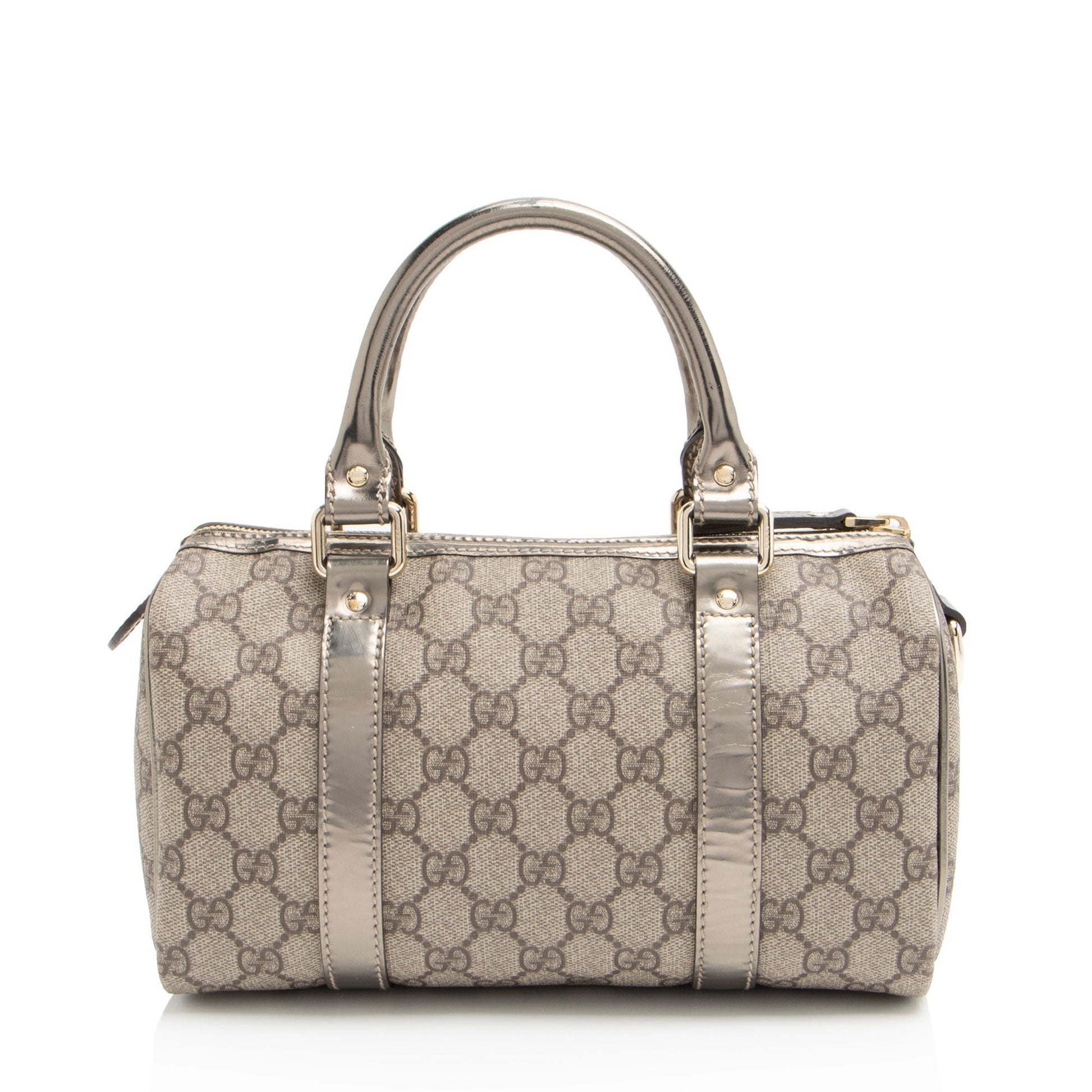 Gucci GG Supreme Metallic Leather Joy Small Boston Bag