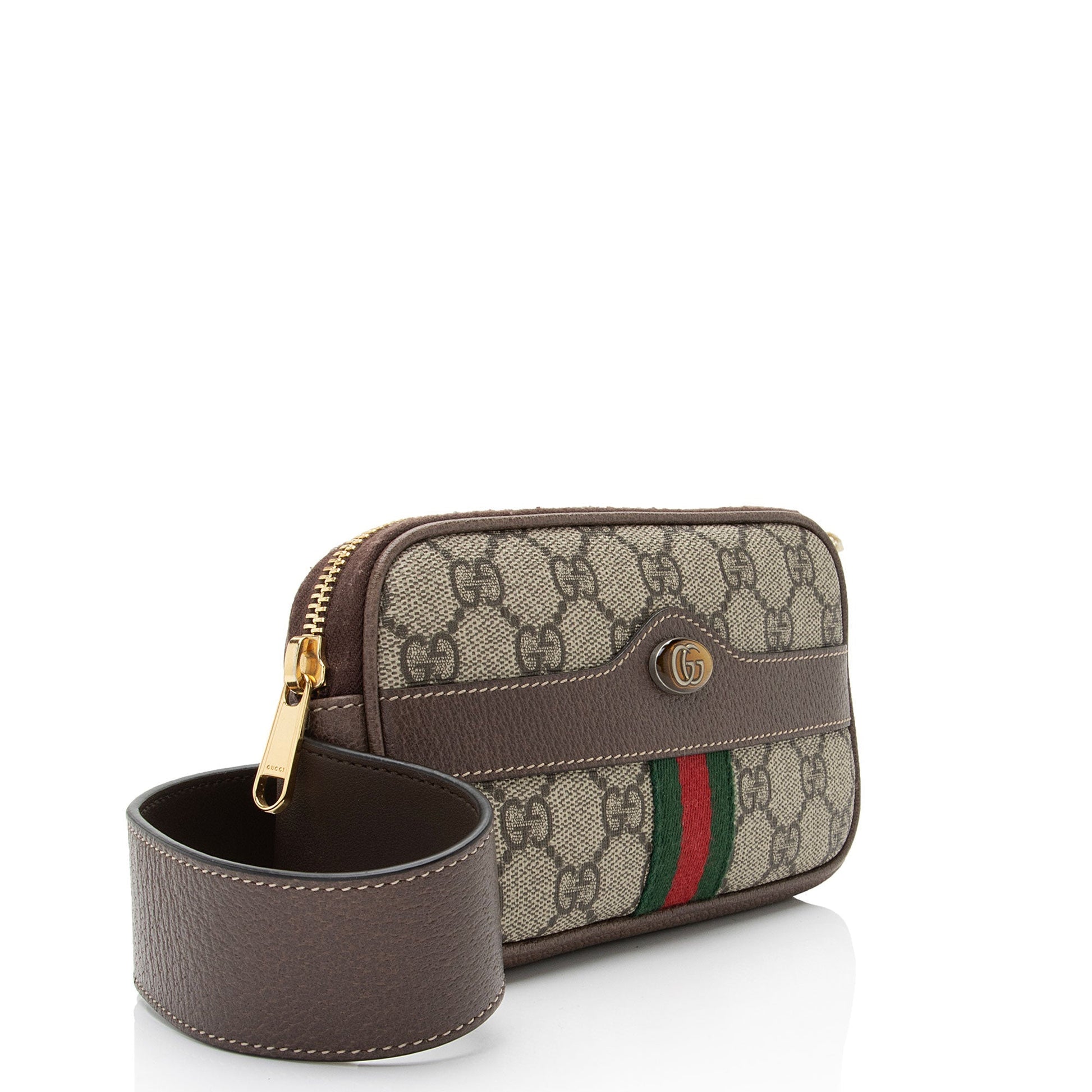 Gucci Nylon Leather Canvas Shoulder Bag