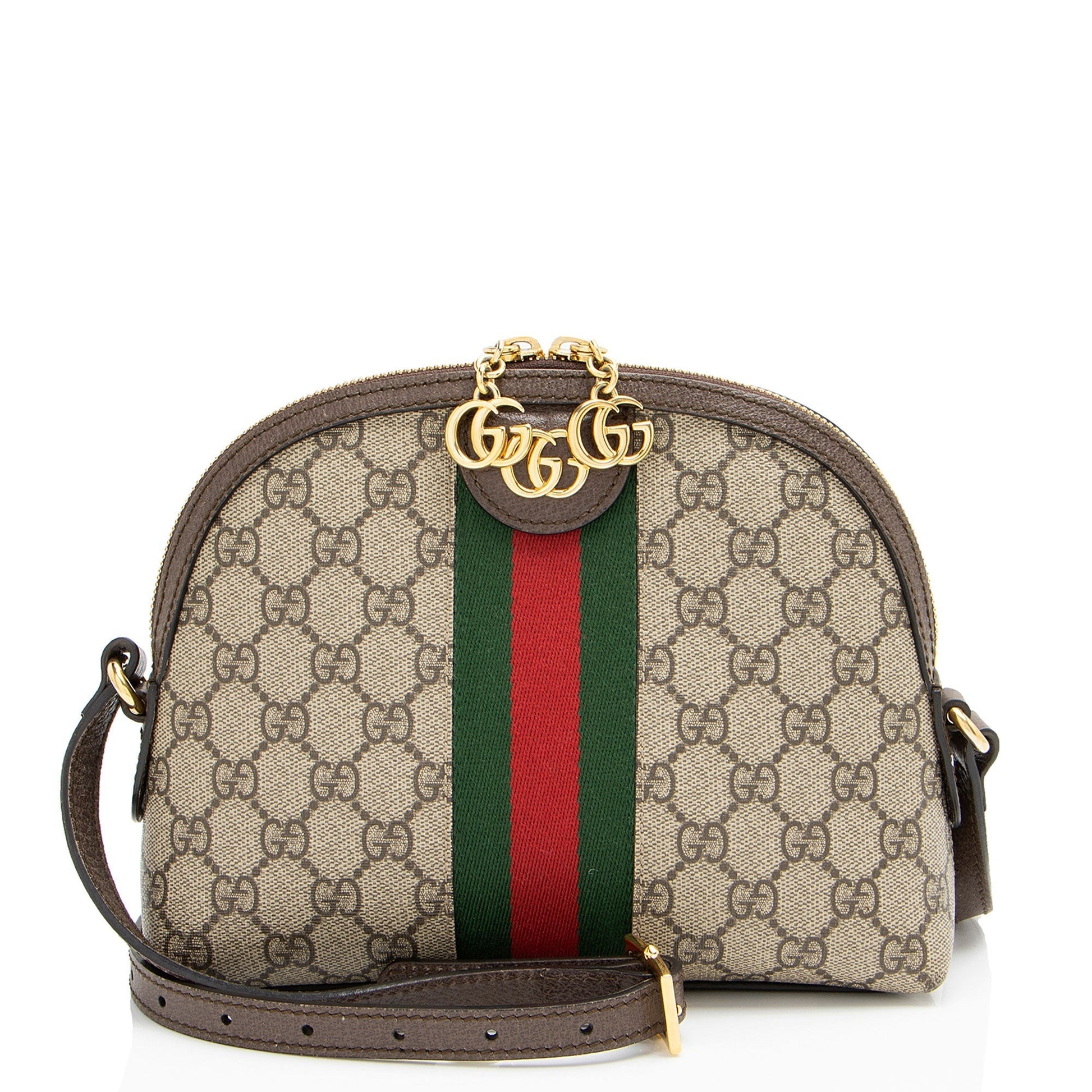 Gucci Nylon Leather Canvas Shoulder Bag