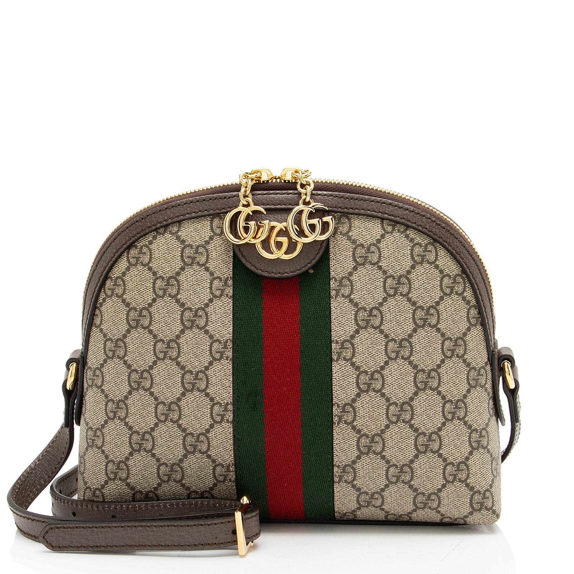 Gucci Nylon Leather Canvas Shoulder Bag