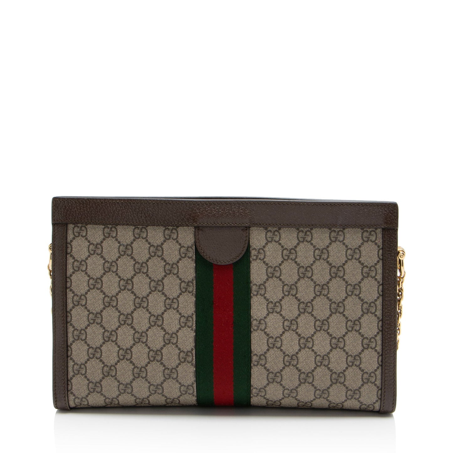 Gucci Nylon Chain Leather Shoulder Bag