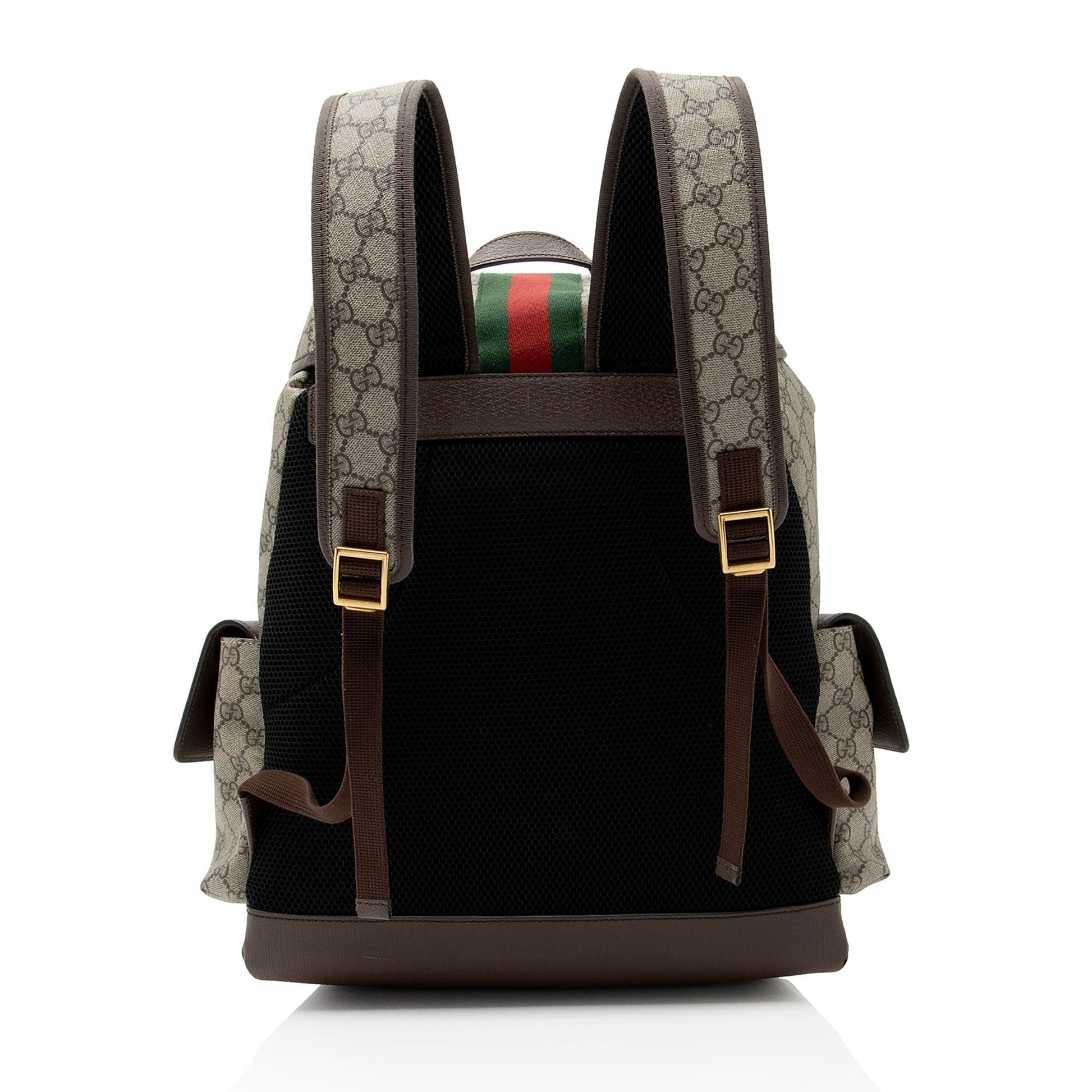 Gucci Nylon Leather Canvas Shoulder Bag