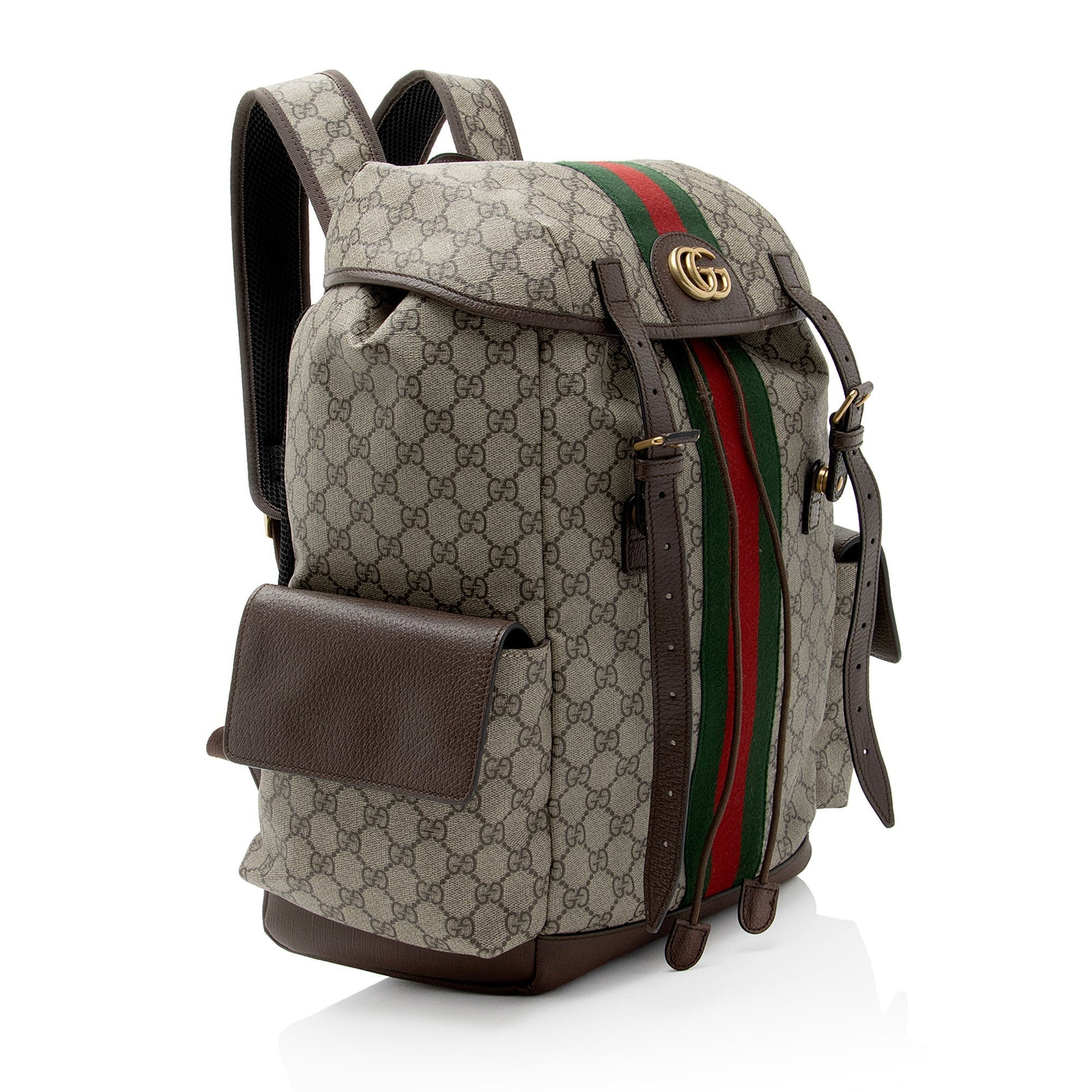 Gucci Nylon Leather Canvas Shoulder Bag