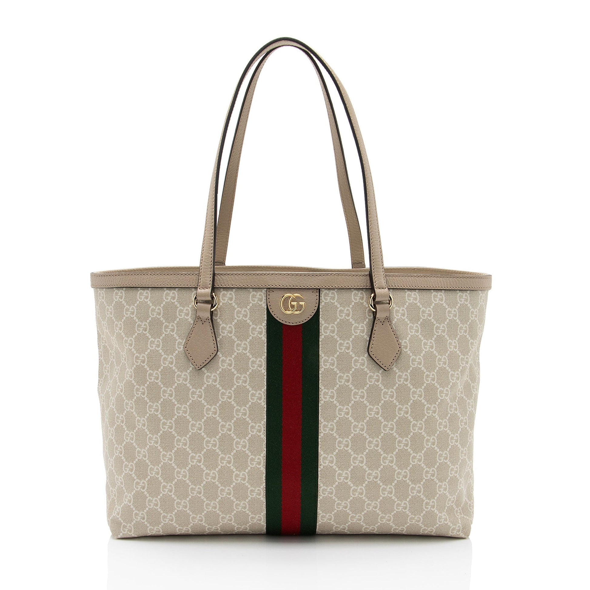 Gucci Nylon Leather Canvas Tote