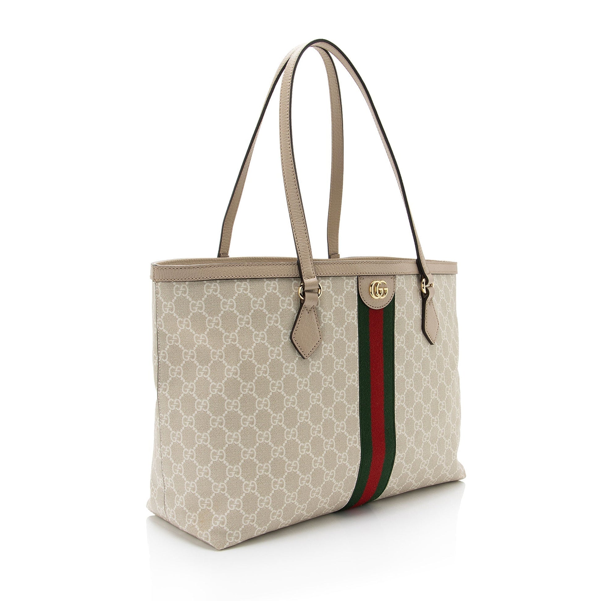 Gucci Nylon Leather Canvas Tote