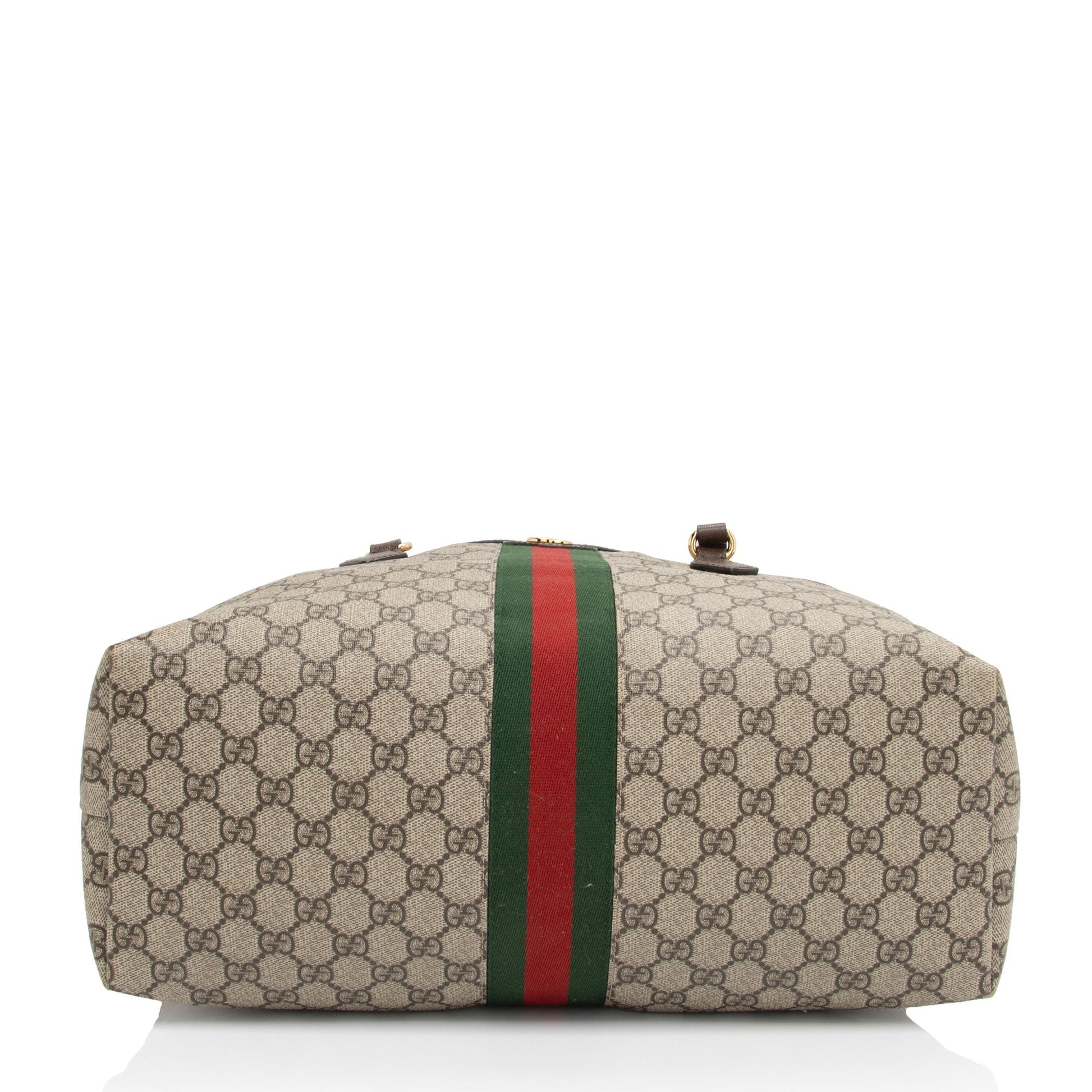 Gucci Nylon Leather Canvas Tote