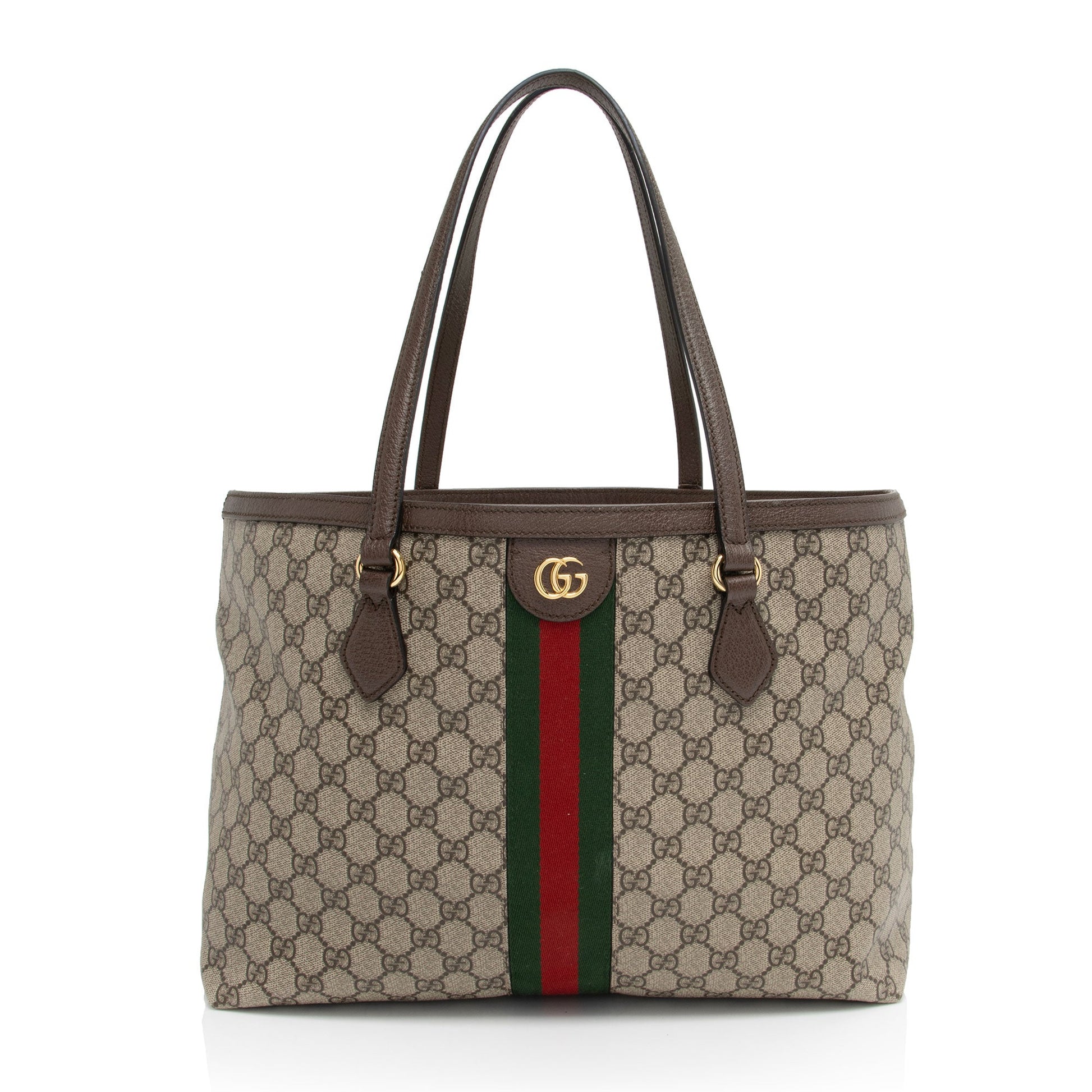 Gucci Nylon Leather Canvas Tote