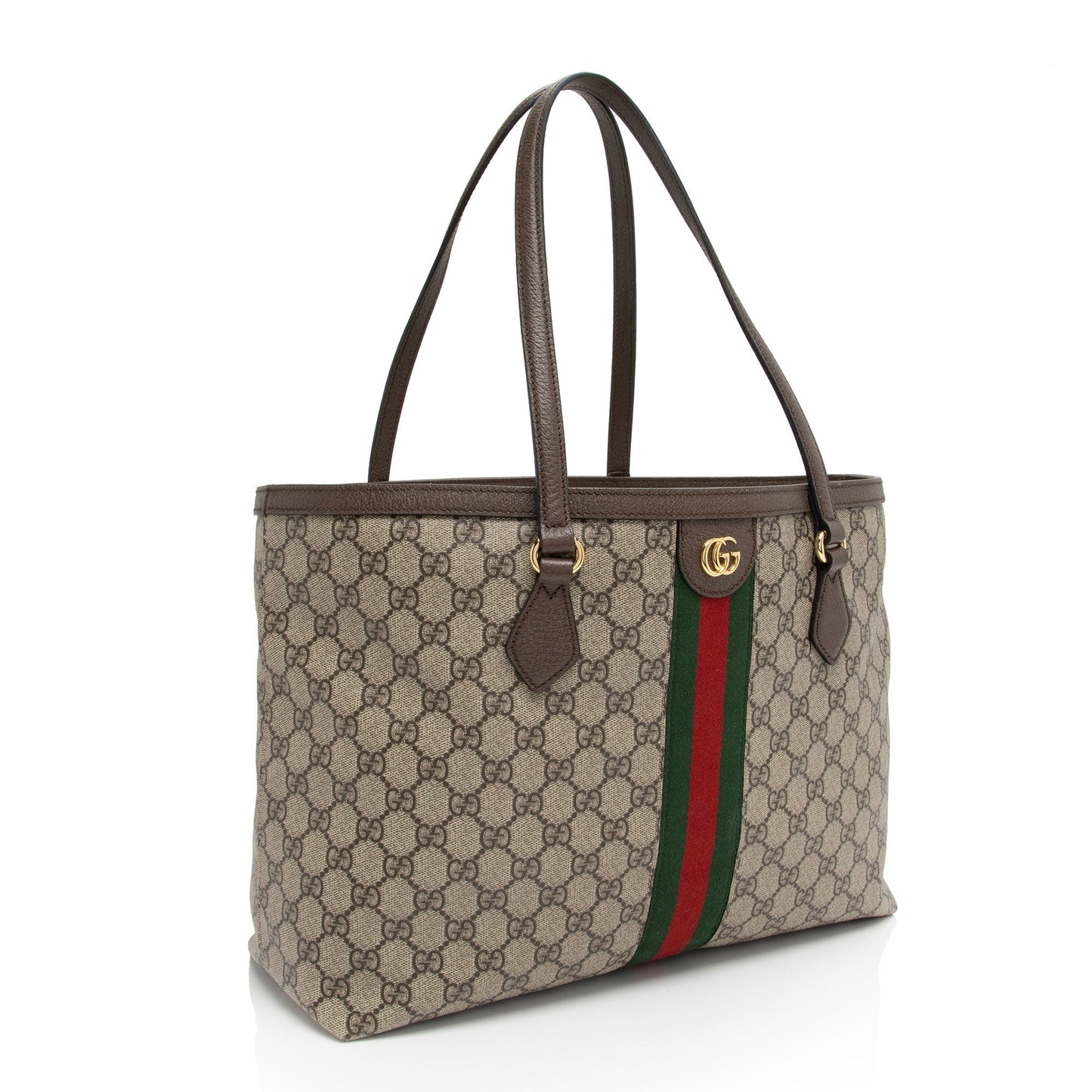 Gucci Nylon Leather Canvas Tote