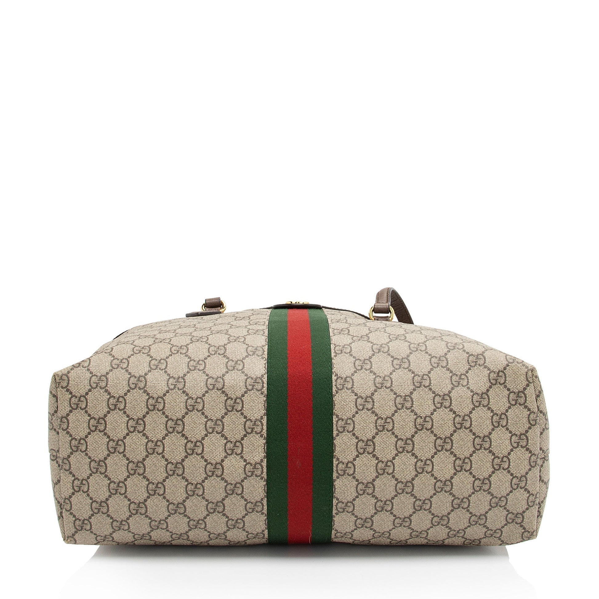 Gucci Nylon Leather Canvas Tote