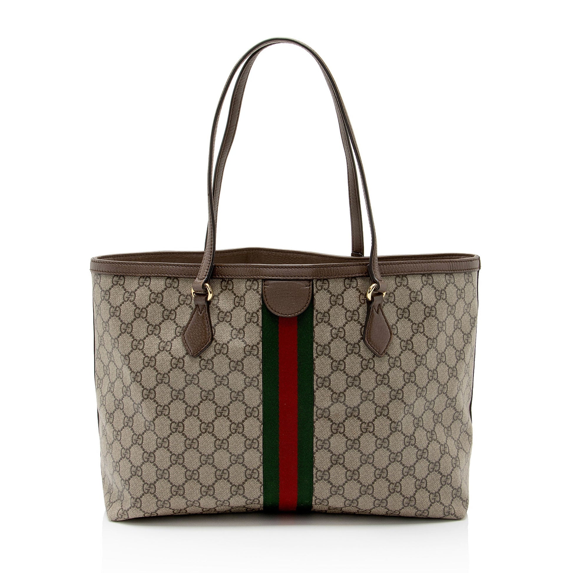 Gucci Nylon Leather Canvas Tote