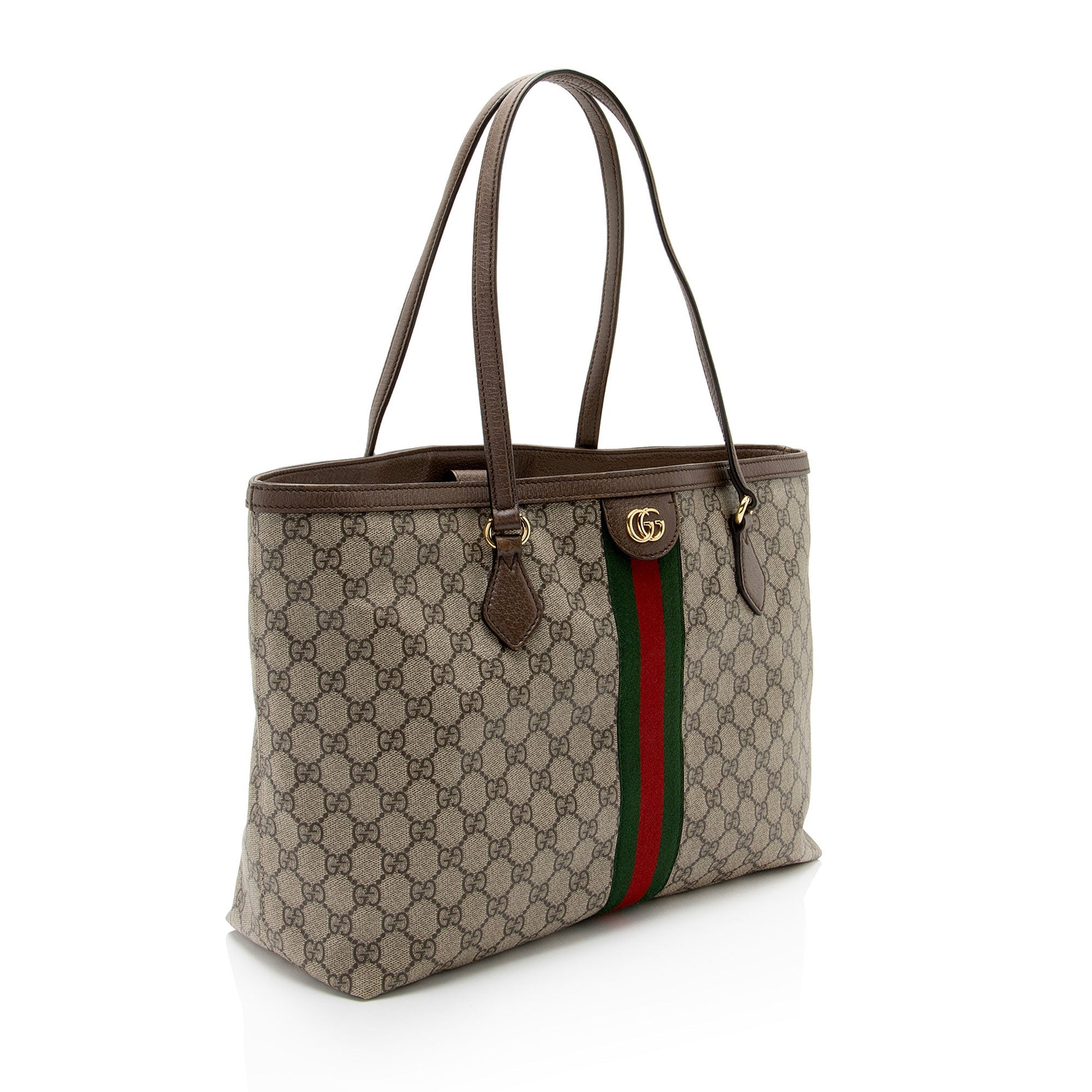 Gucci Nylon Leather Canvas Tote