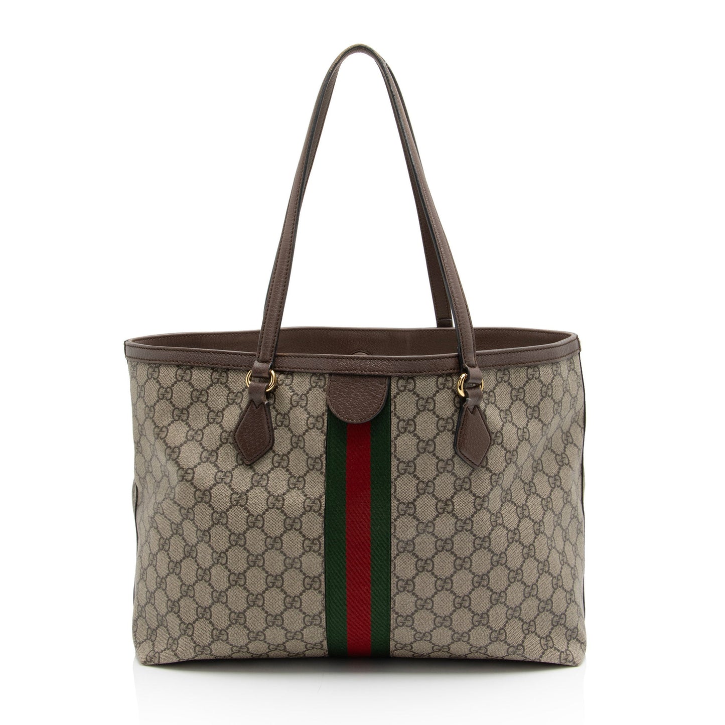 Gucci Nylon Leather Canvas Tote