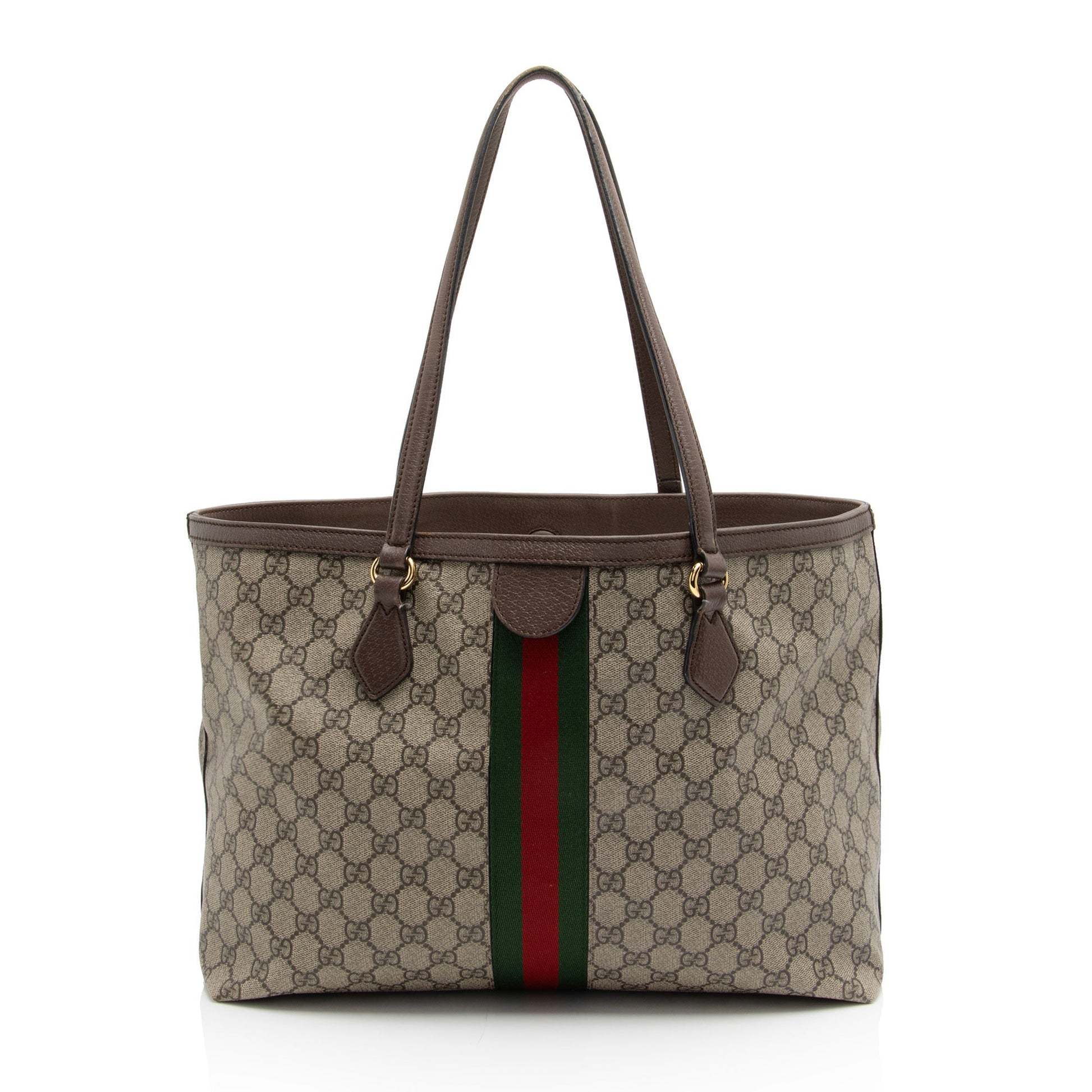 Gucci Nylon Leather Canvas Tote