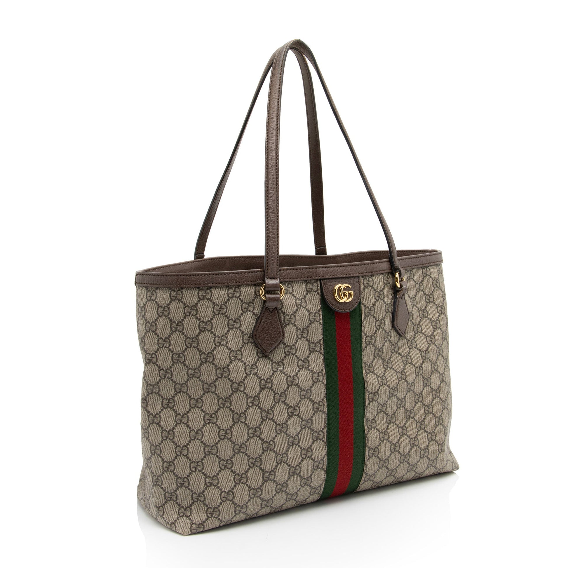 Gucci Nylon Leather Canvas Tote