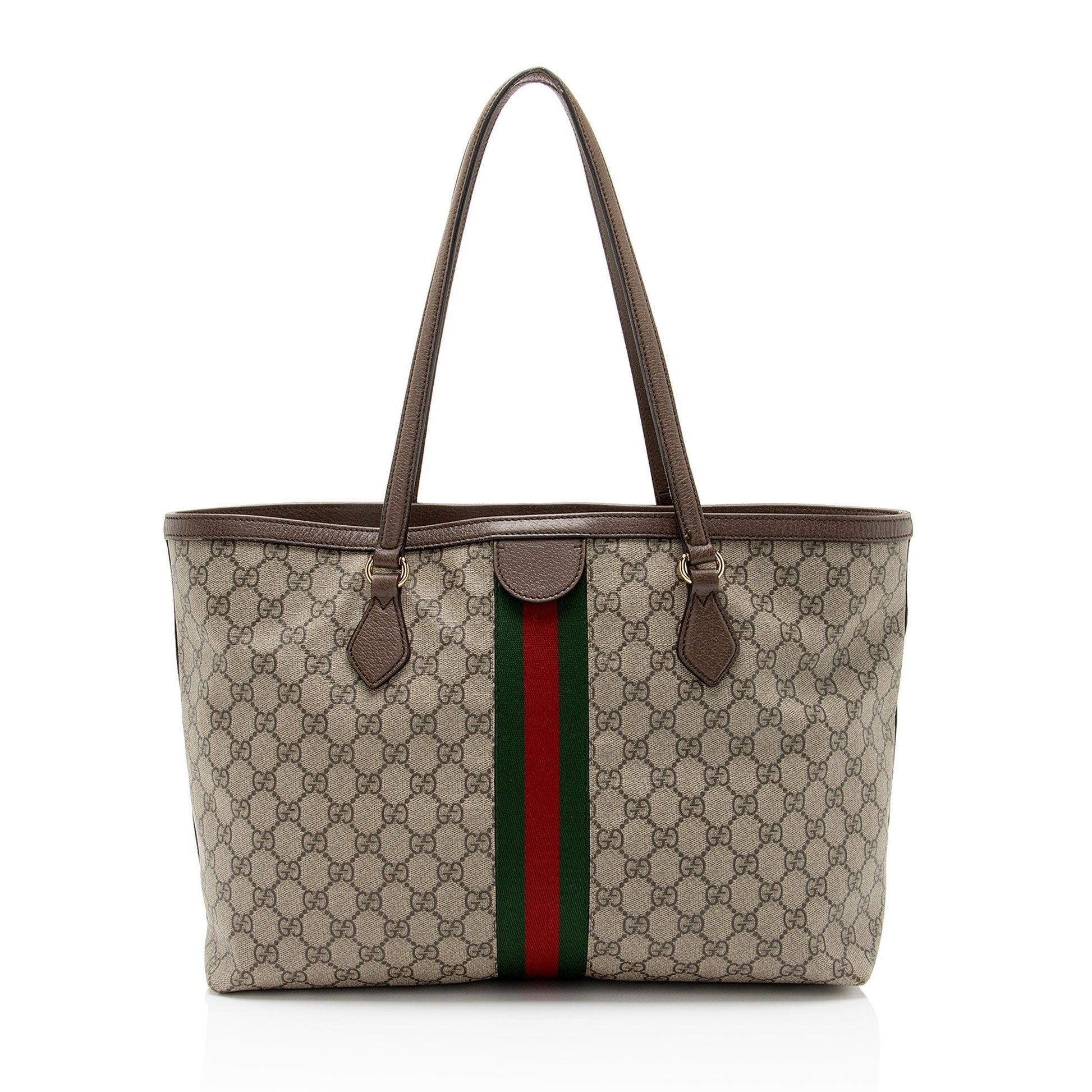 Gucci Nylon Leather Canvas Tote