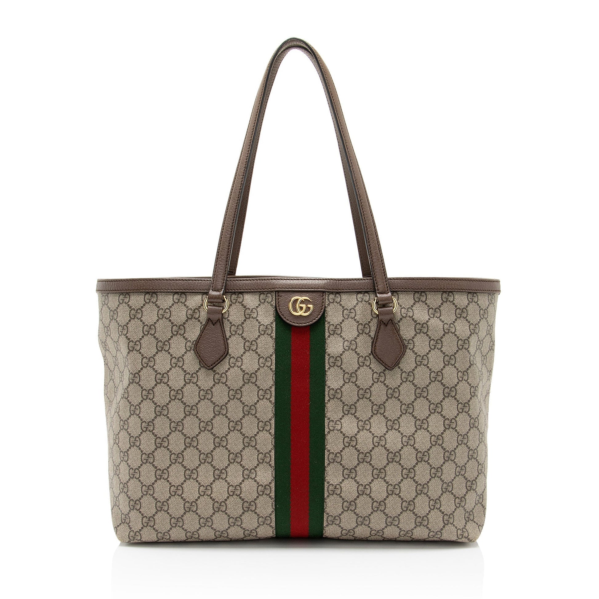Gucci Nylon Leather Canvas Tote