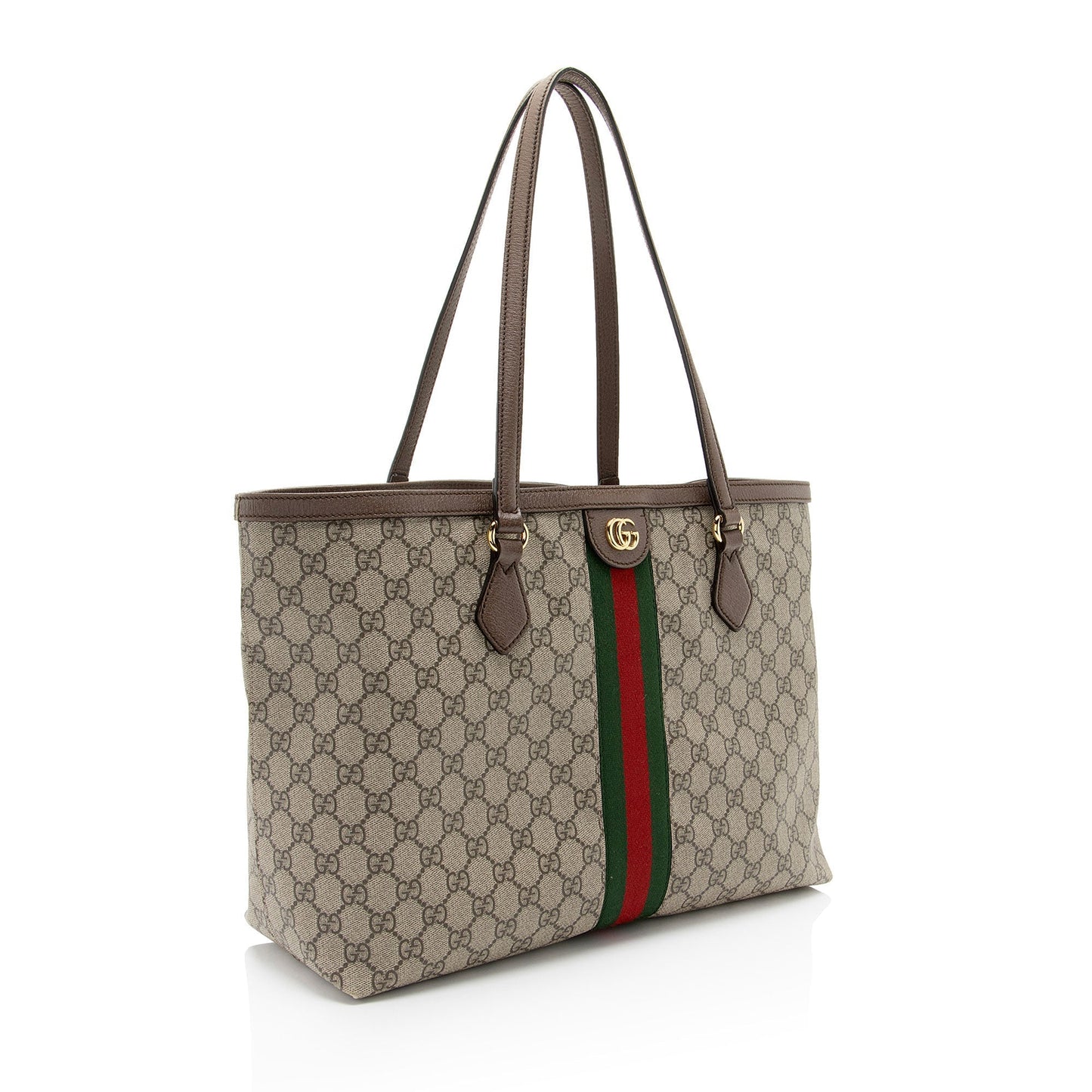 Gucci Nylon Leather Canvas Tote