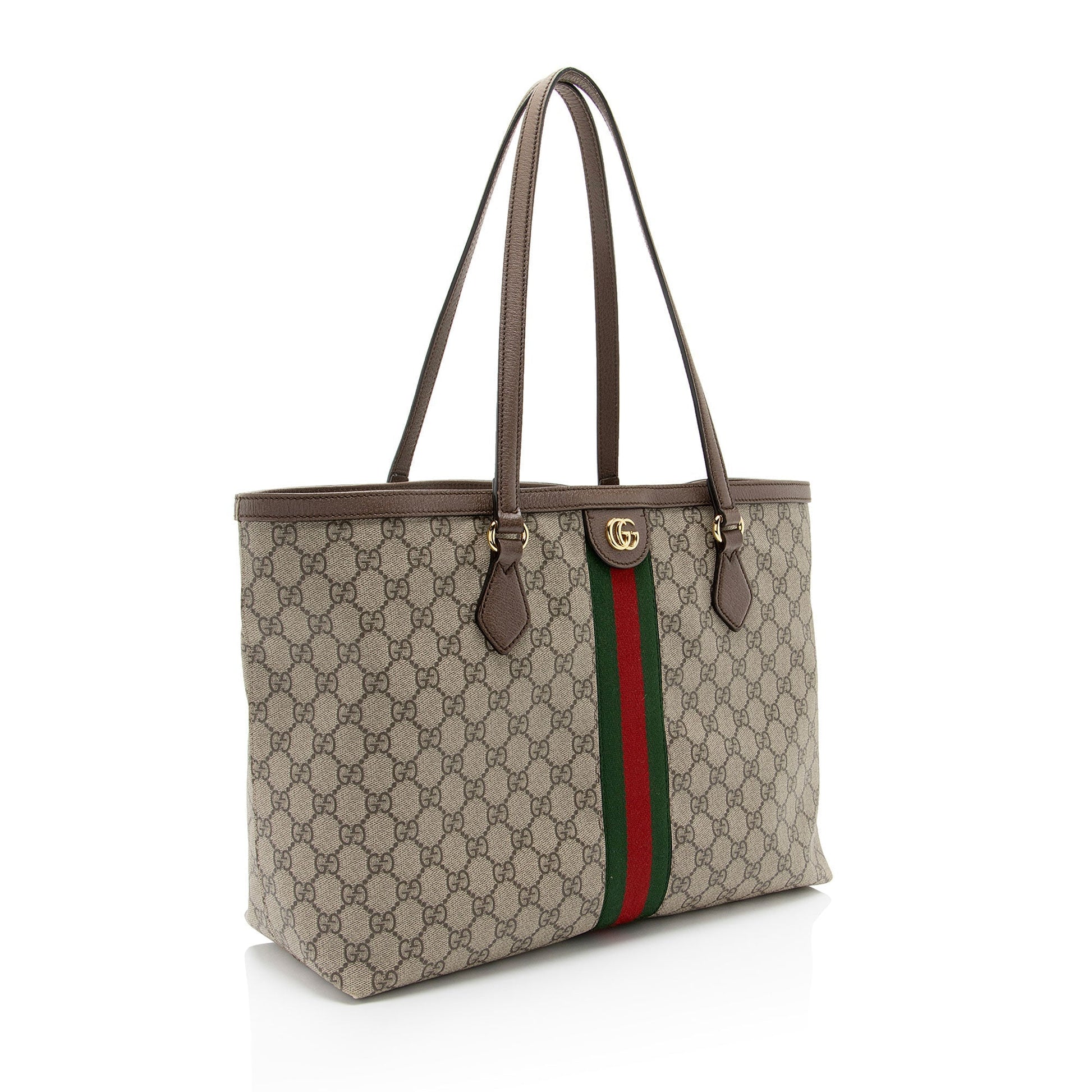 Gucci Nylon Leather Canvas Tote