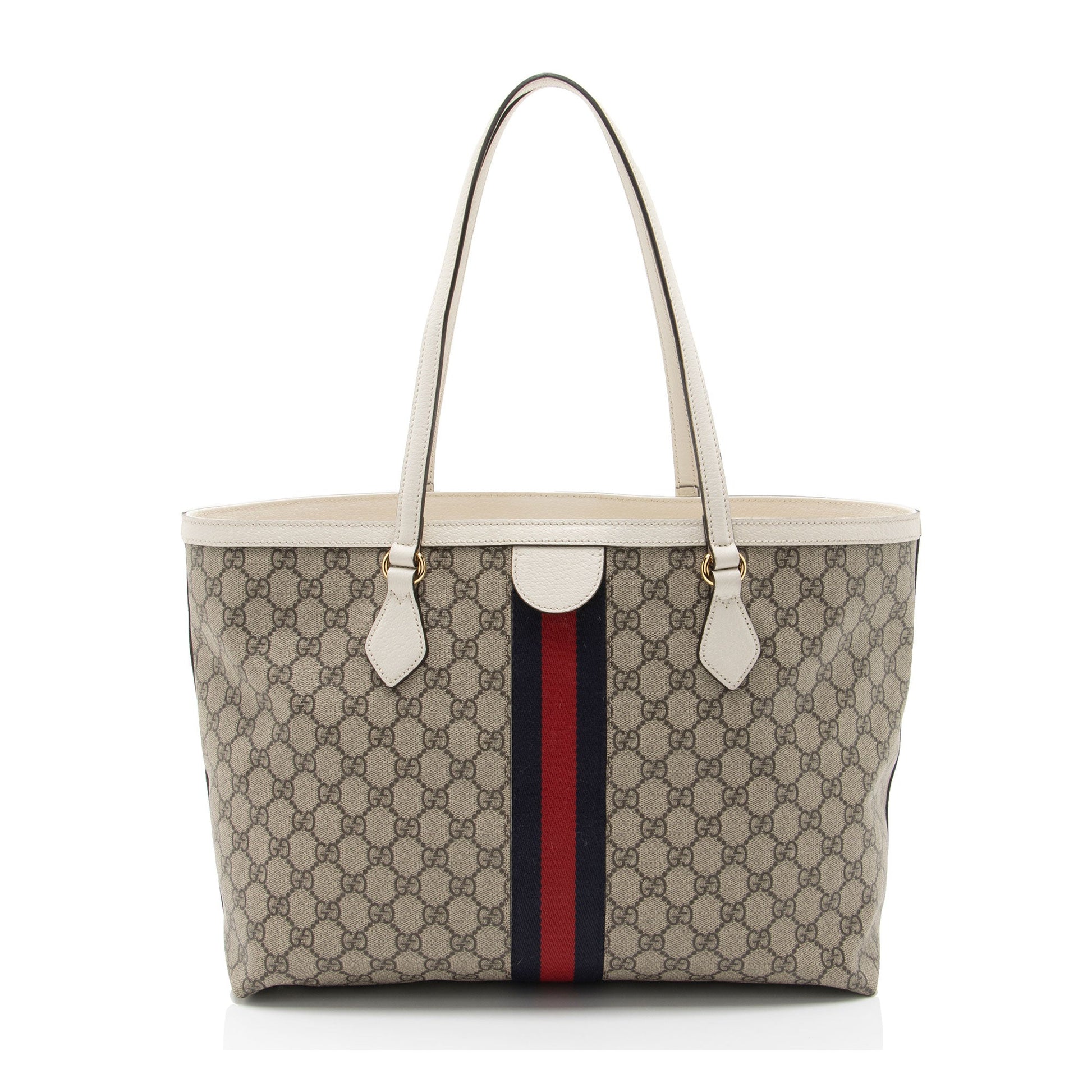 Gucci Nylon Leather Canvas Tote