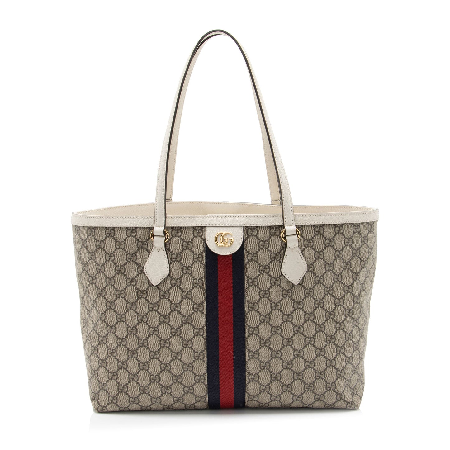 Gucci Nylon Leather Canvas Tote
