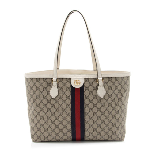 Gucci Nylon Leather Canvas Tote