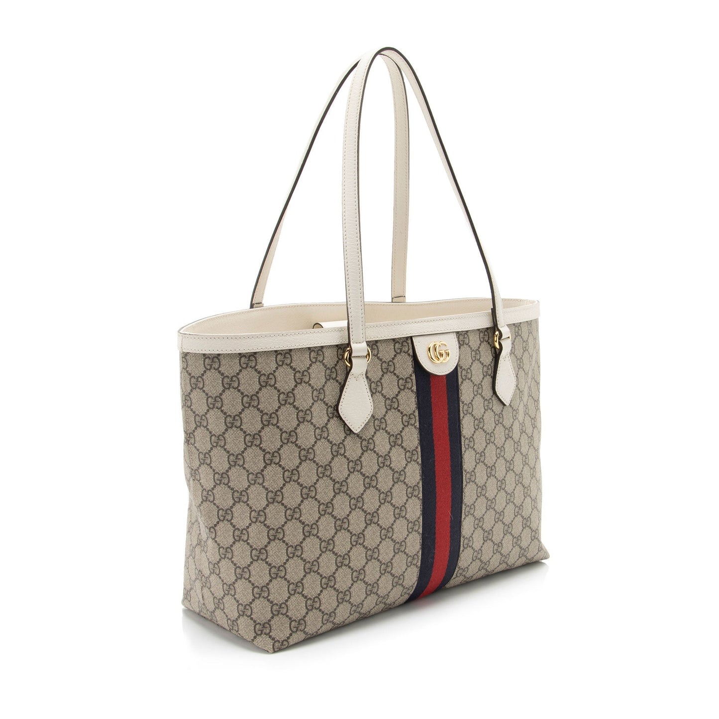 Gucci Nylon Leather Canvas Tote