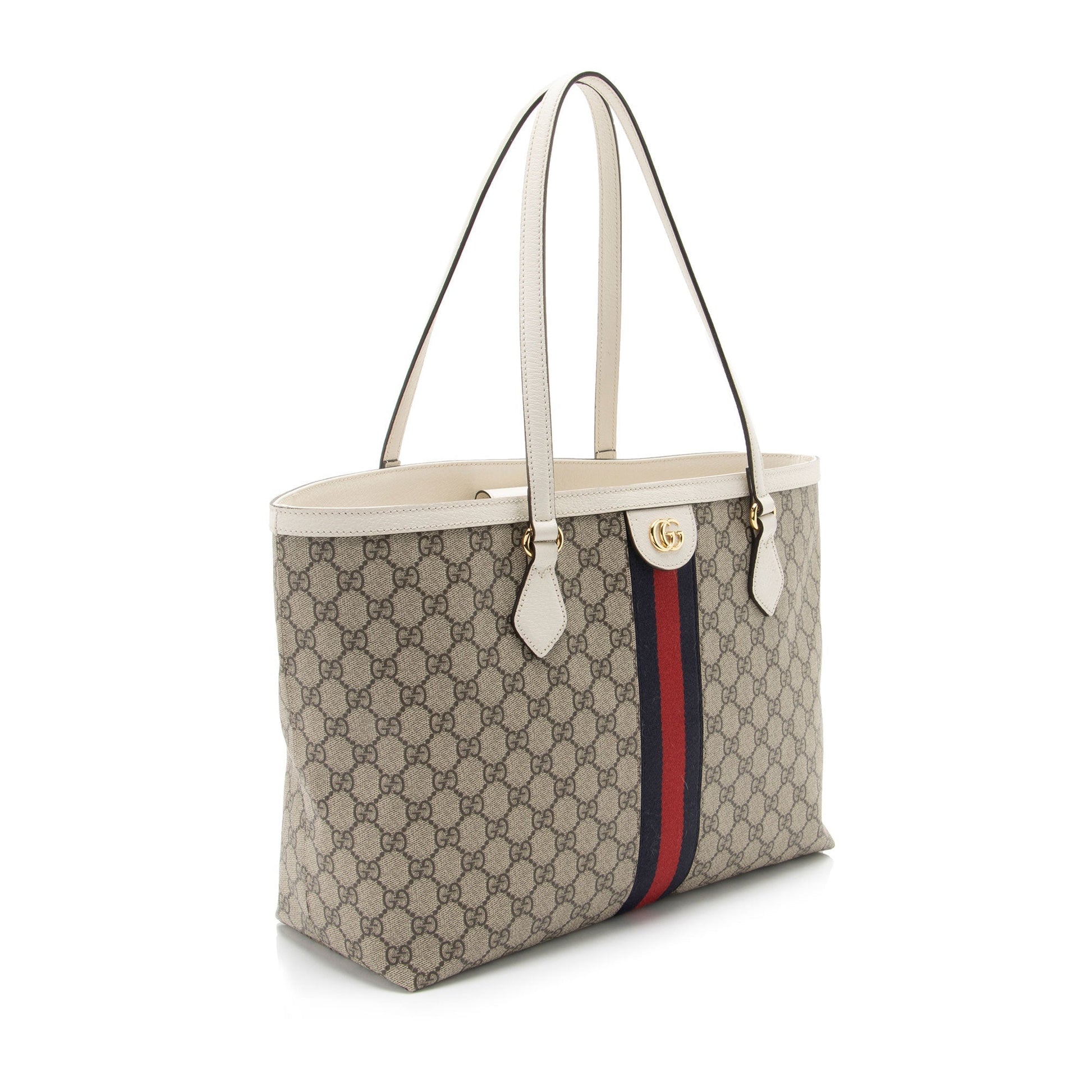 Gucci Nylon Leather Canvas Tote