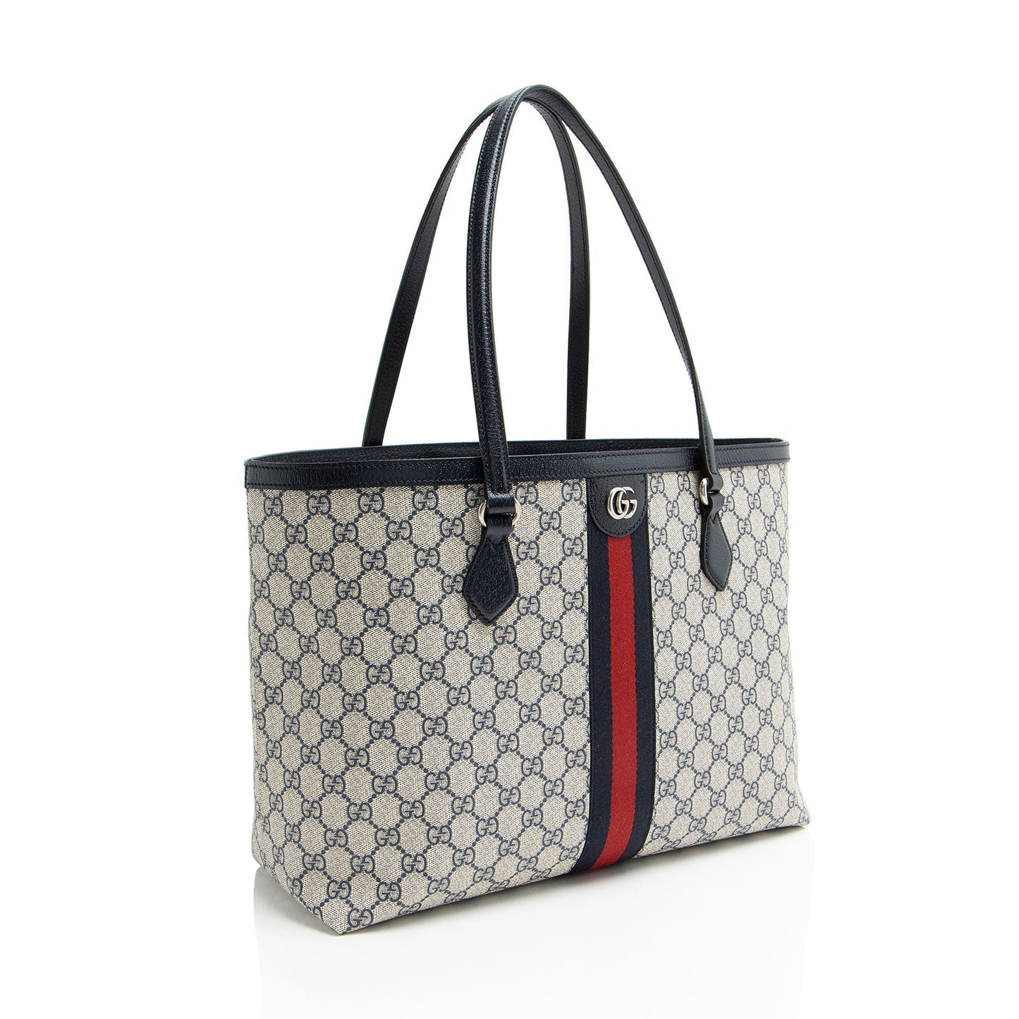 Gucci Nylon Leather Canvas Tote