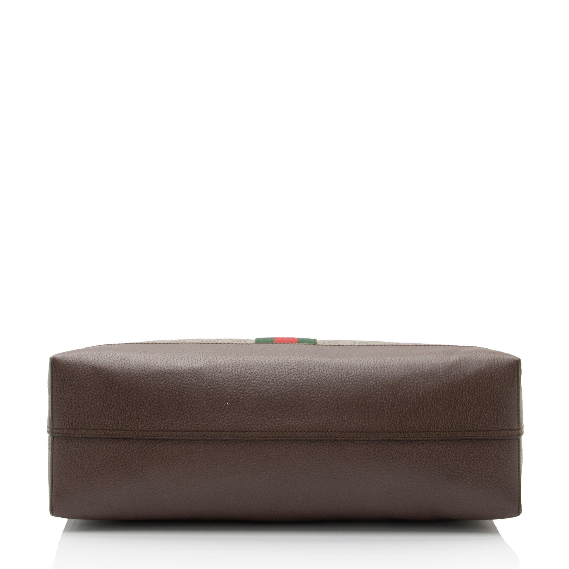 Gucci Nylon Pochette Leather Canvas Tote