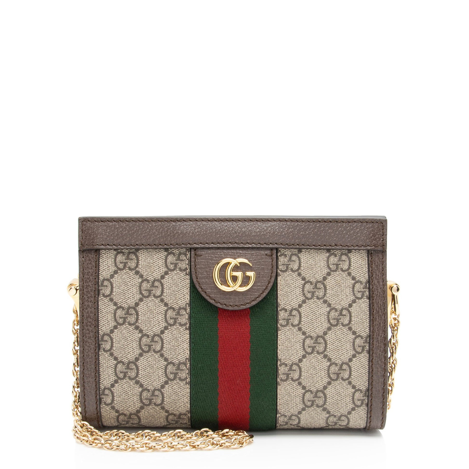 Gucci Nylon Chain Leather Crossbody