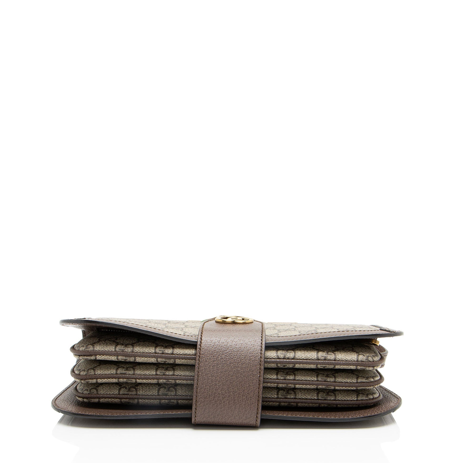 Gucci Nylon Pochette Leather Canvas Shoulder Bag